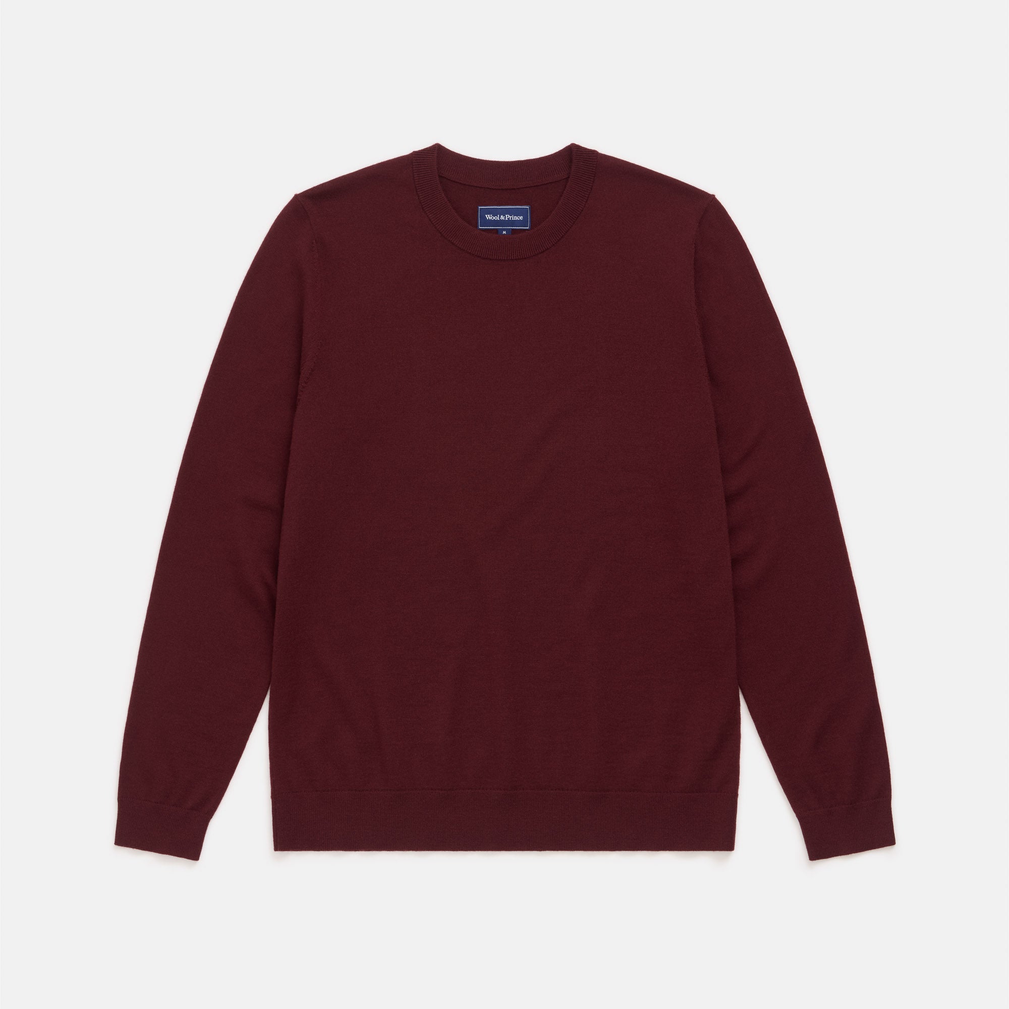 Merino Wool Interlock Sweatshirt Burgundy