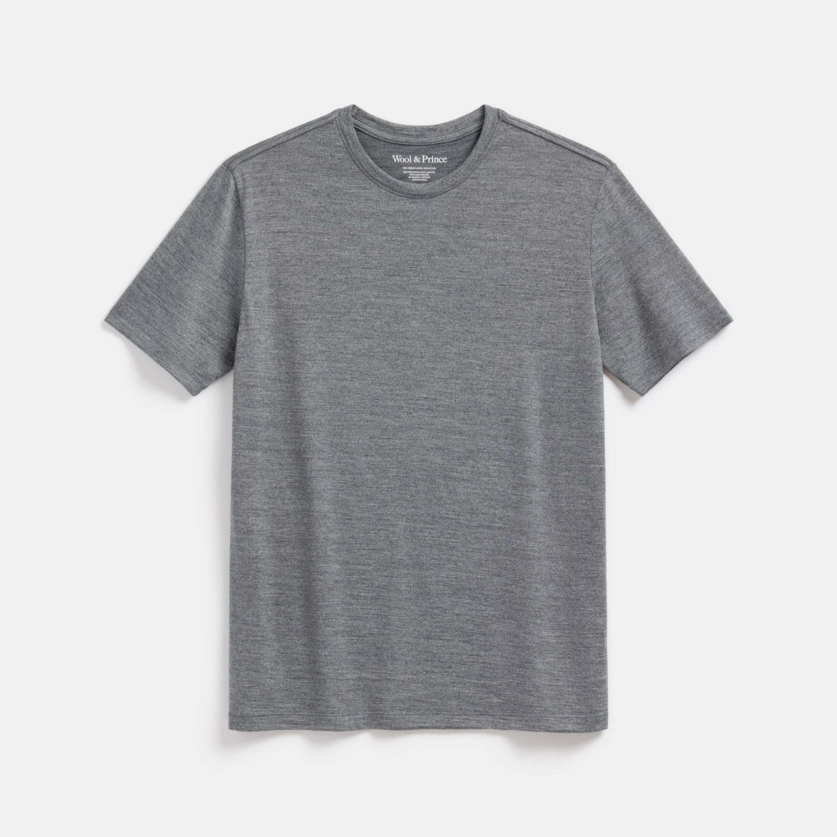 Merino Wool Crew Neck T-Shirt | Charcoal Heather – Crew Neck T 