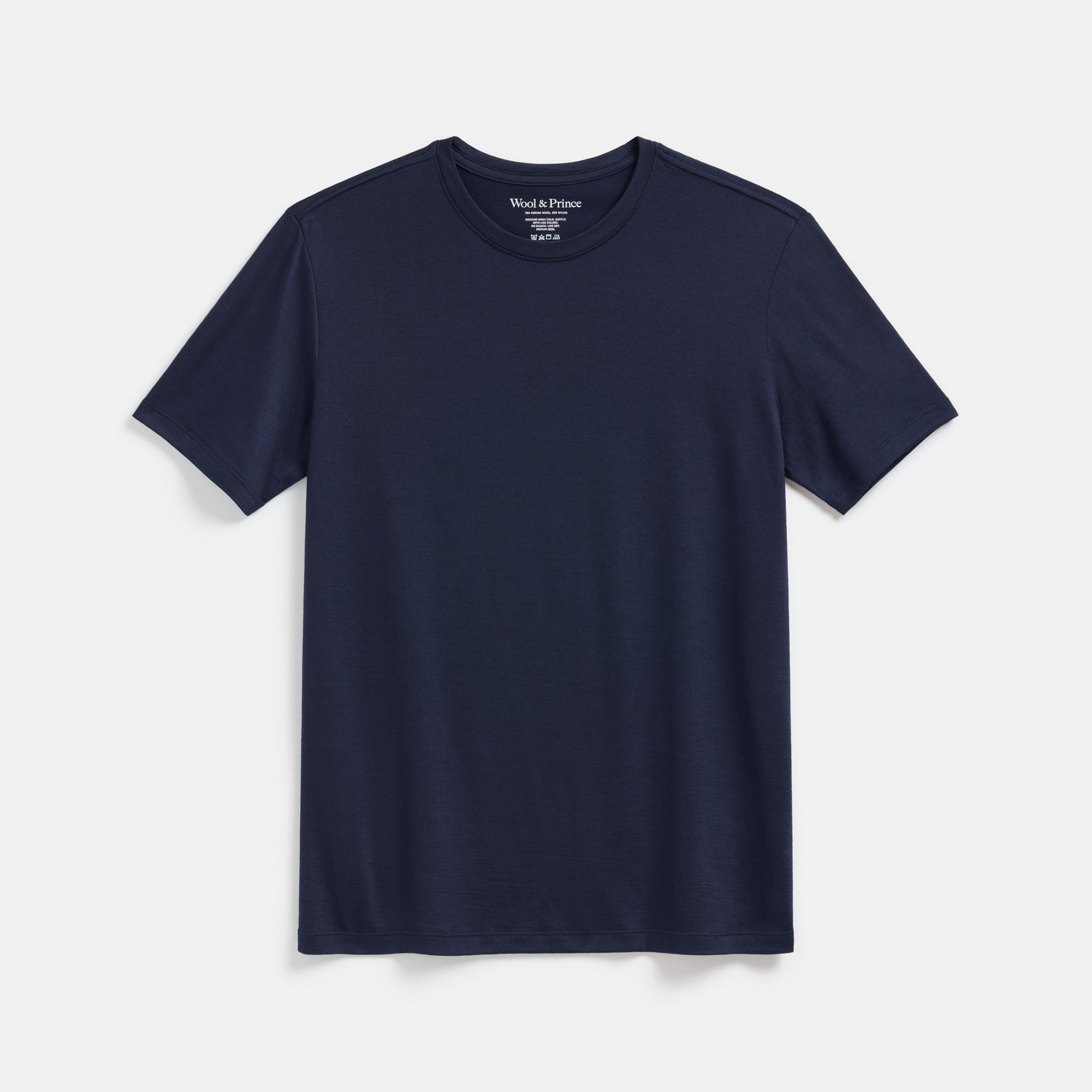 Merino Wool Crew Neck T-Shirt | Navy – Crew Neck T-Shirts