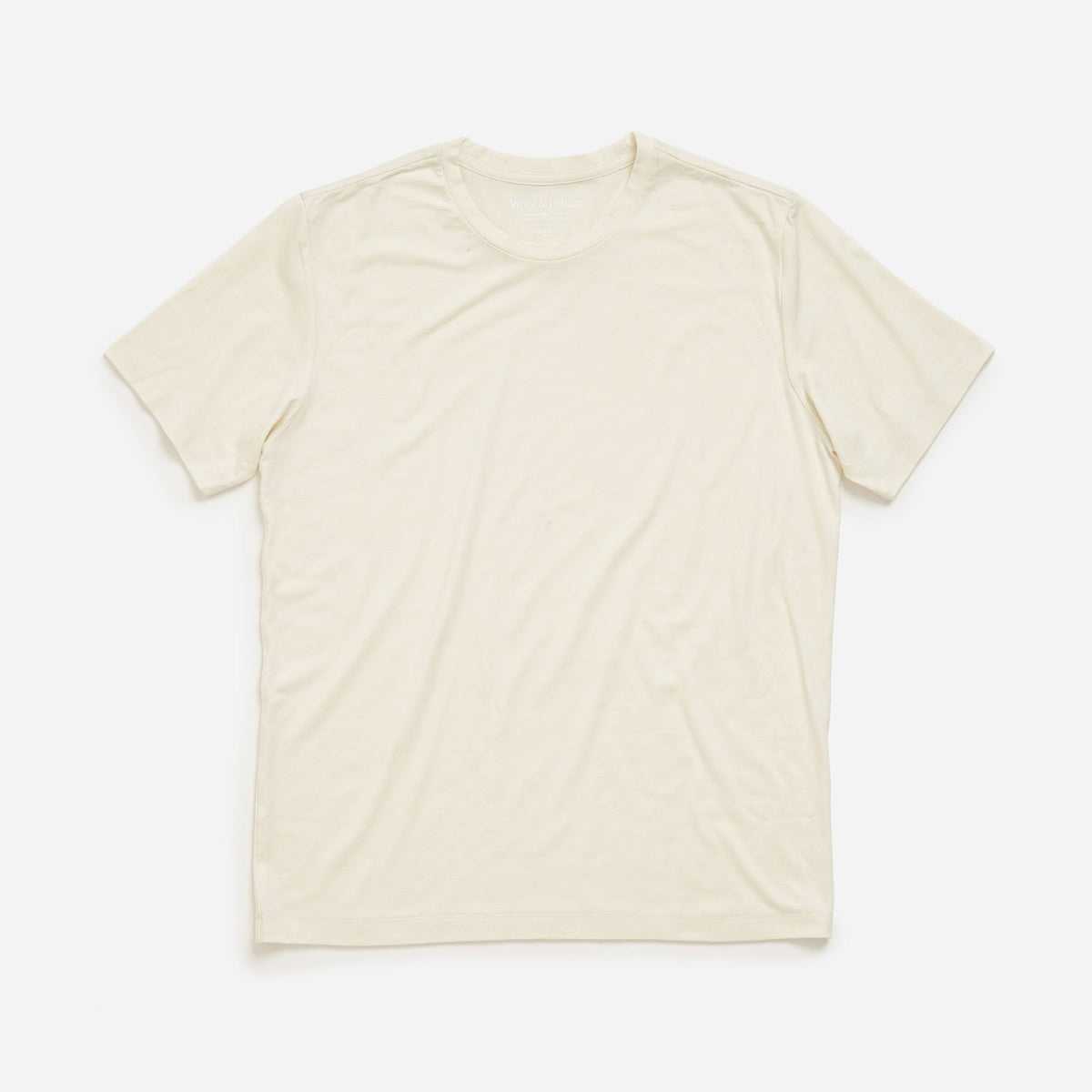 Merino Wool Crew Neck T-Shirt | Natural White  Crew Neck T-Shirts ...