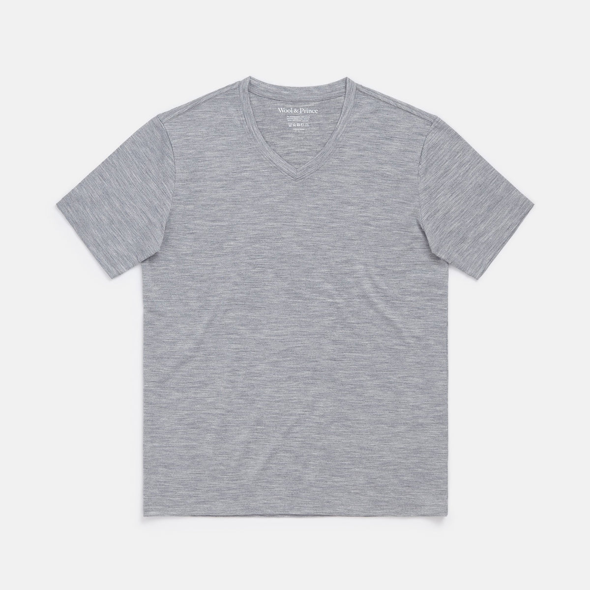 Willow V Neck T-Shirt with Contrasting Trim - Coral, Grey