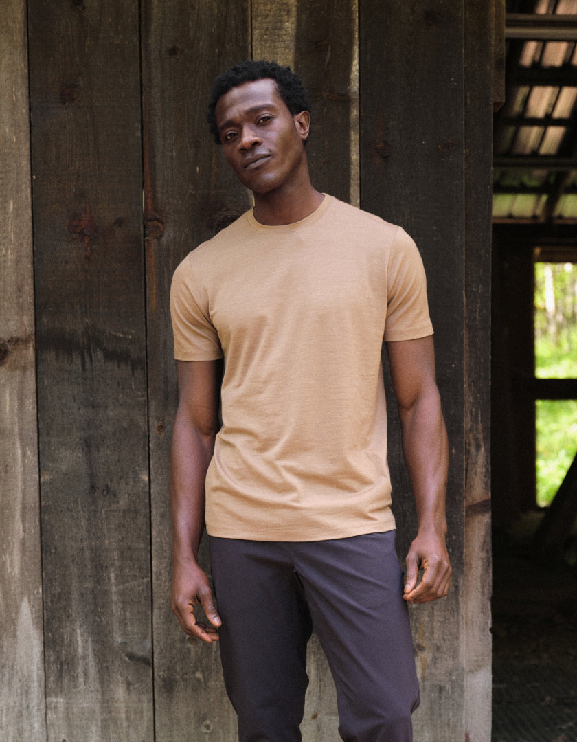 100% Merino Wool Crew Neck T-Shirt | Black – Crew Neck T-Shirts