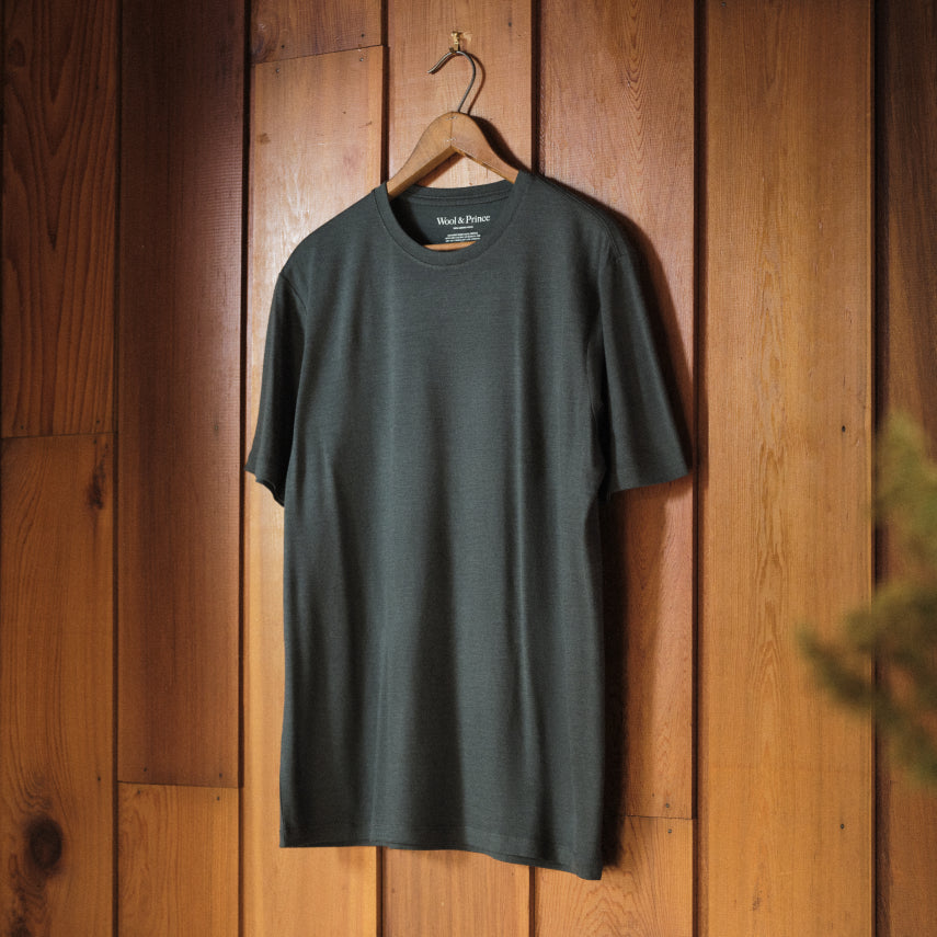 100% Merino Wool Crew Neck T-Shirt | Black – Crew Neck T-Shirts