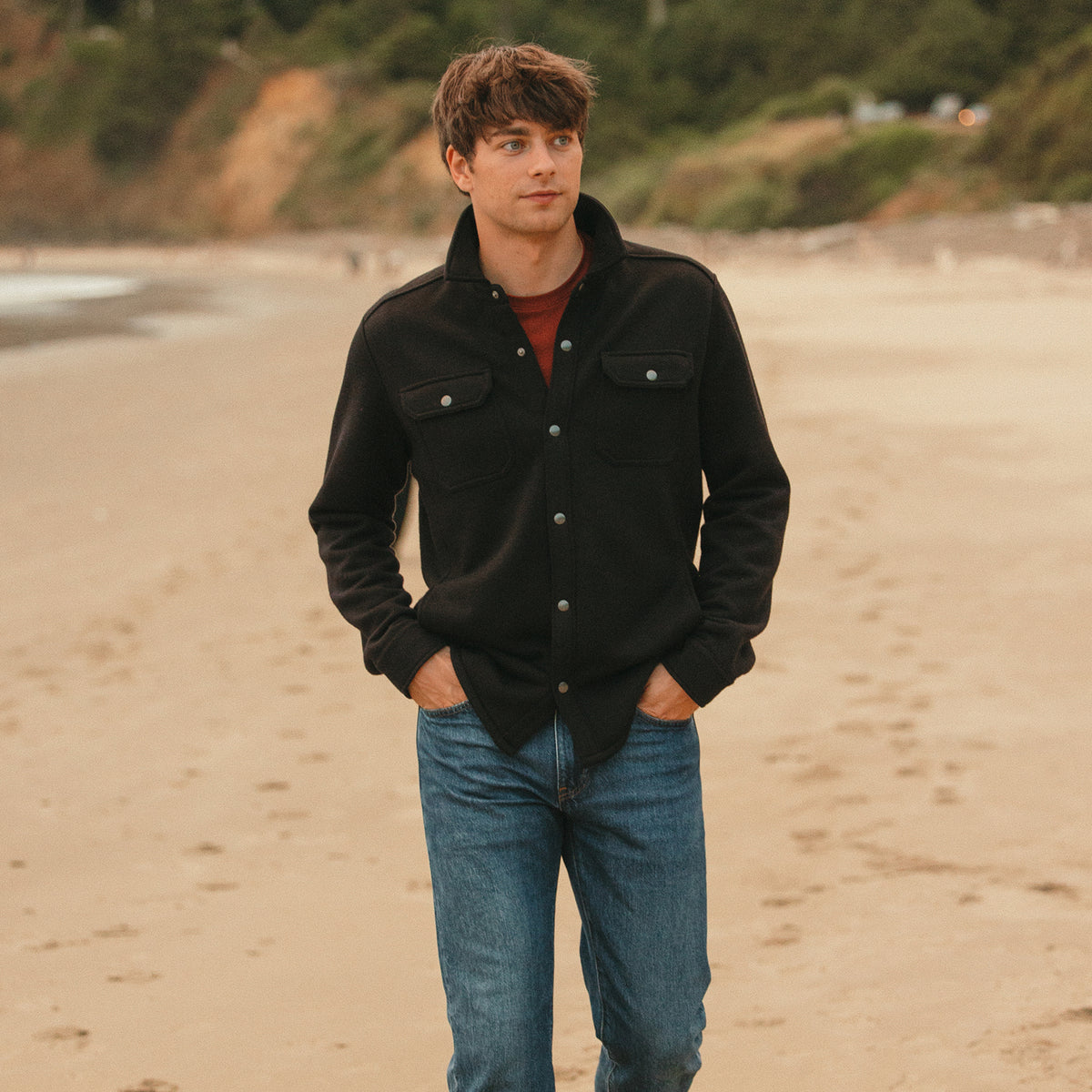 model-spec:Tristen is 6'2", and wears a size M