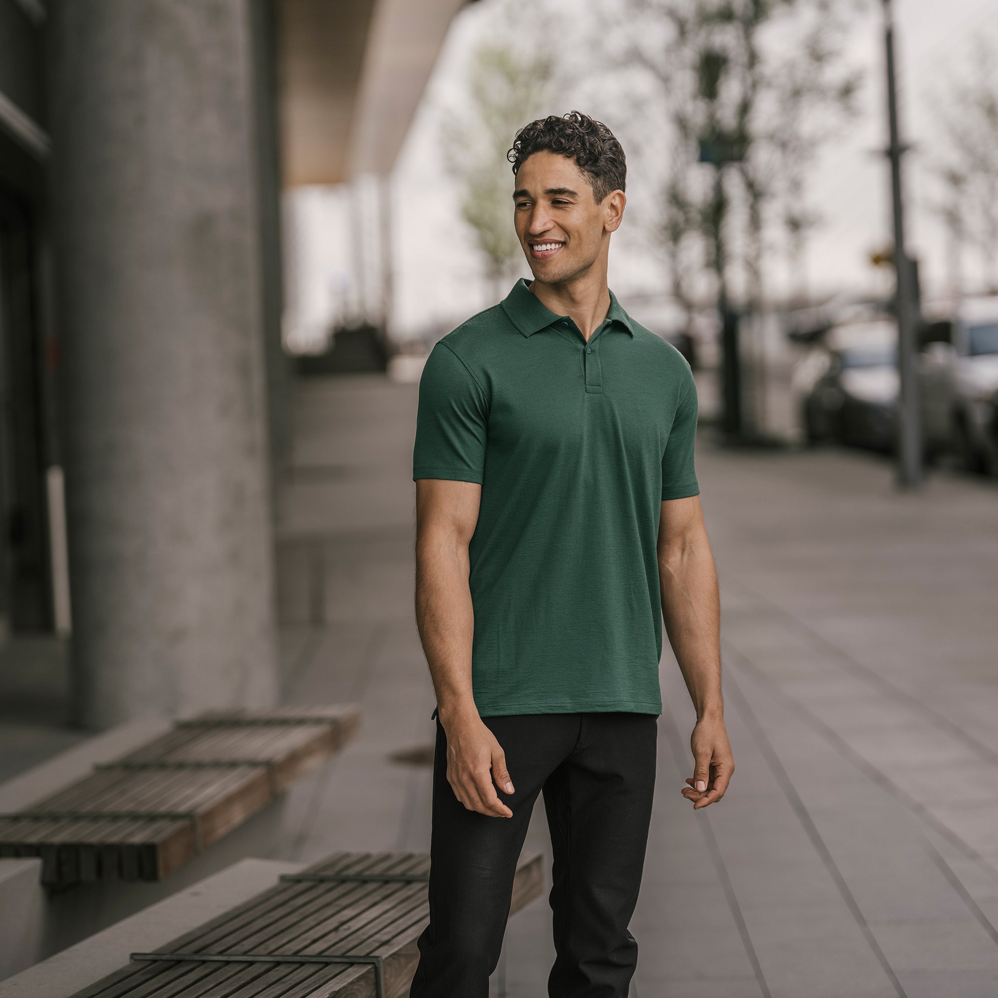 Merino wool outlet polo shirt