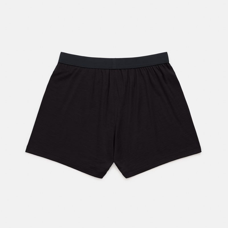 Merino Wool Boxer Briefs, Black & Gray End-on-End