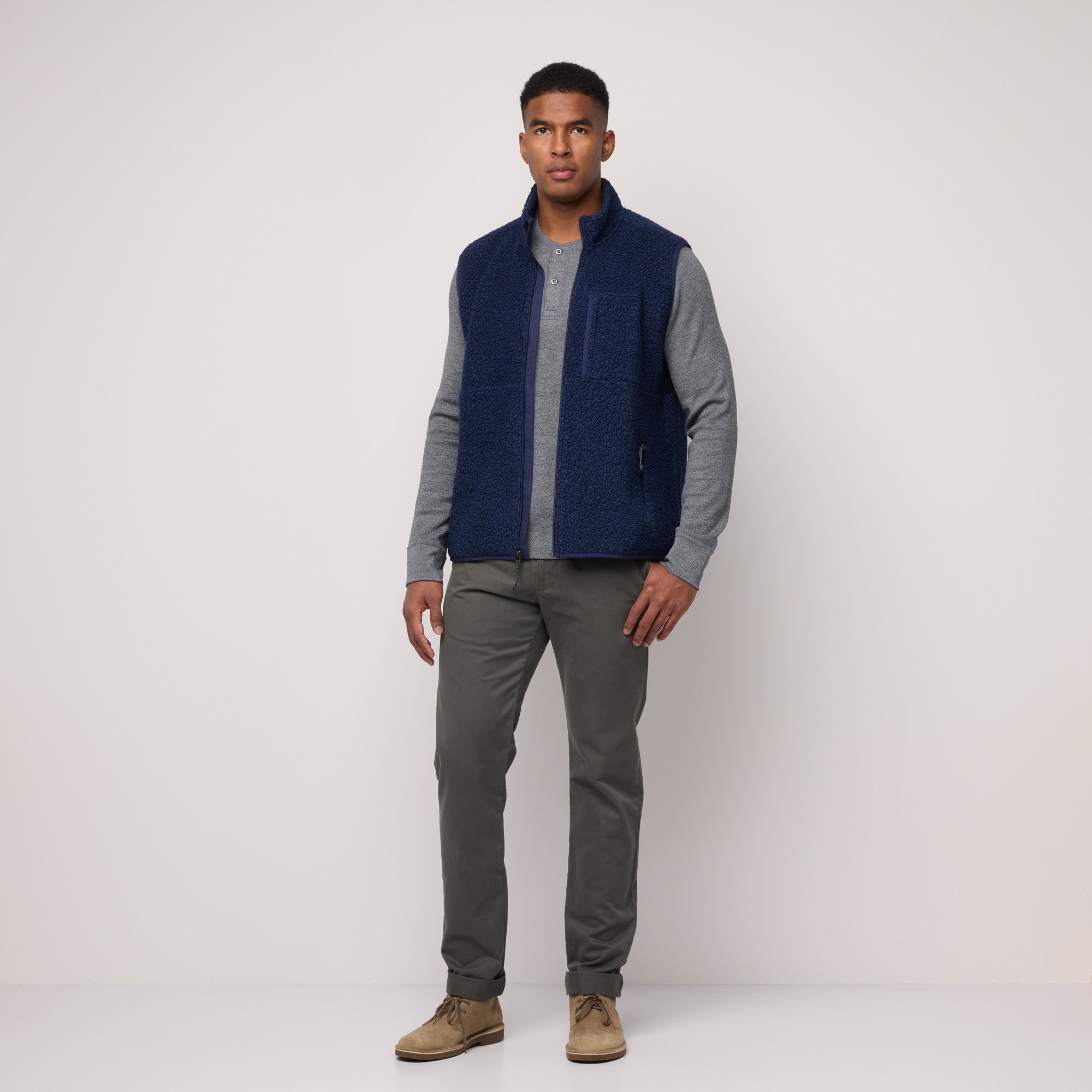 Fleece vest over dress shirt hotsell