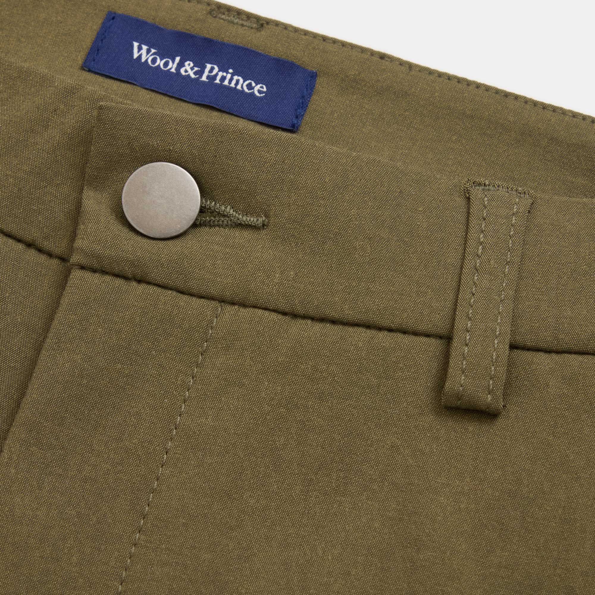 Merino Wool Stretch Tech Shorts | Olive – Woven Shorts | Wool&Prince