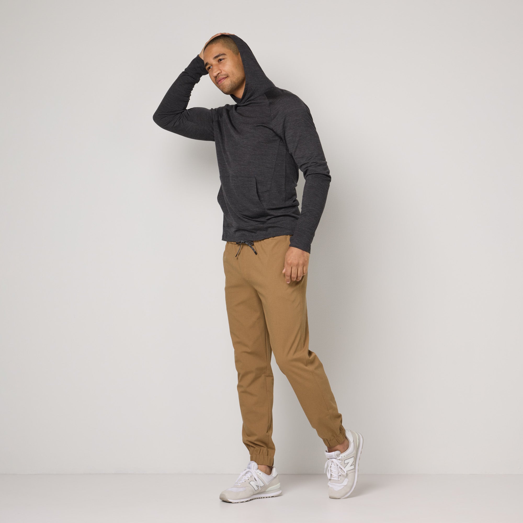 Merino Wool Tencel™ Sun Hoodie | Black Heather – Tencel