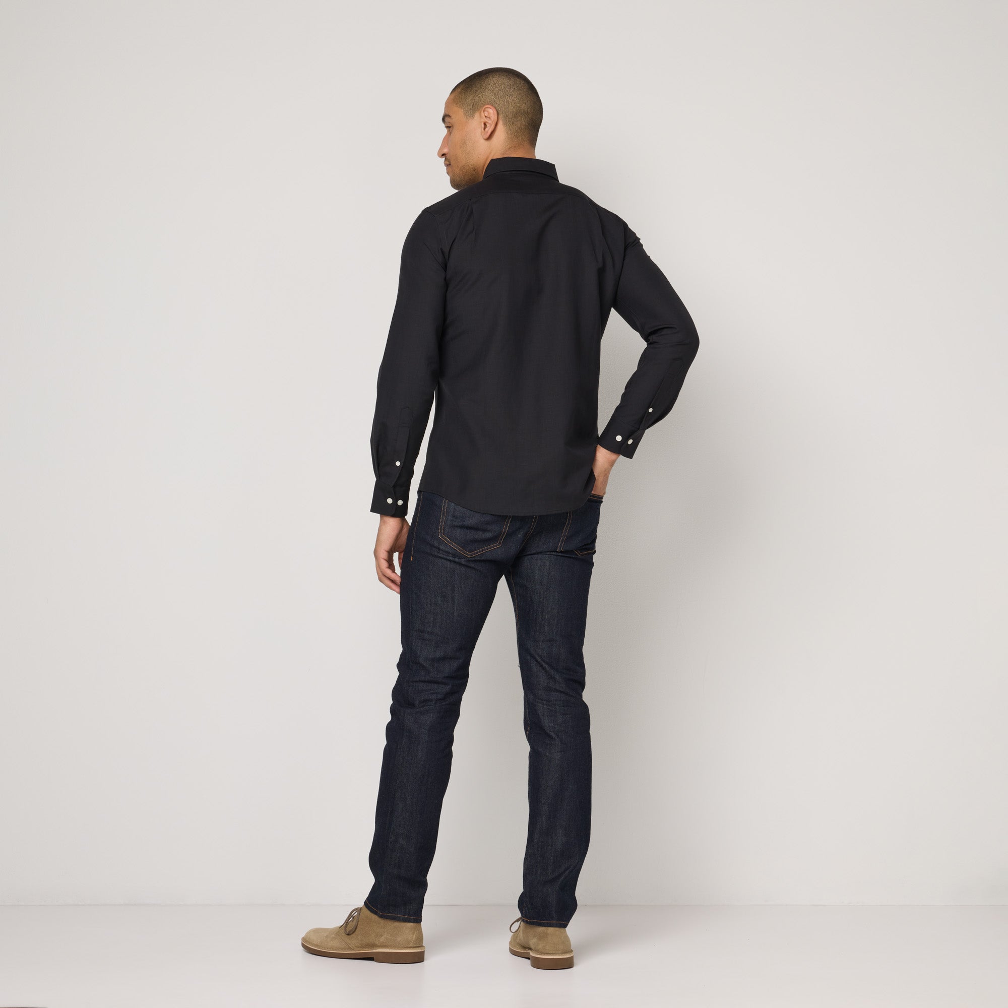 Wool Linen Button-Down Shirt