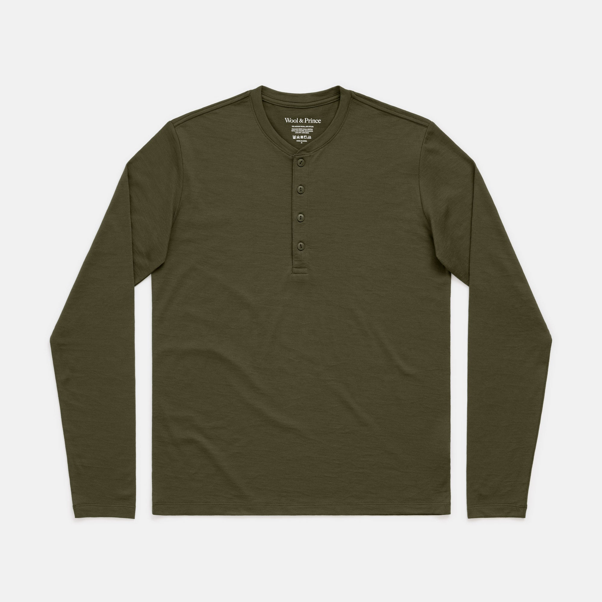 PrinStory Henley T-Shirt Uomo Manica Lunga: Maglia Casual Morbida In Poliestere-Rayon-Elastan, Colore Unico