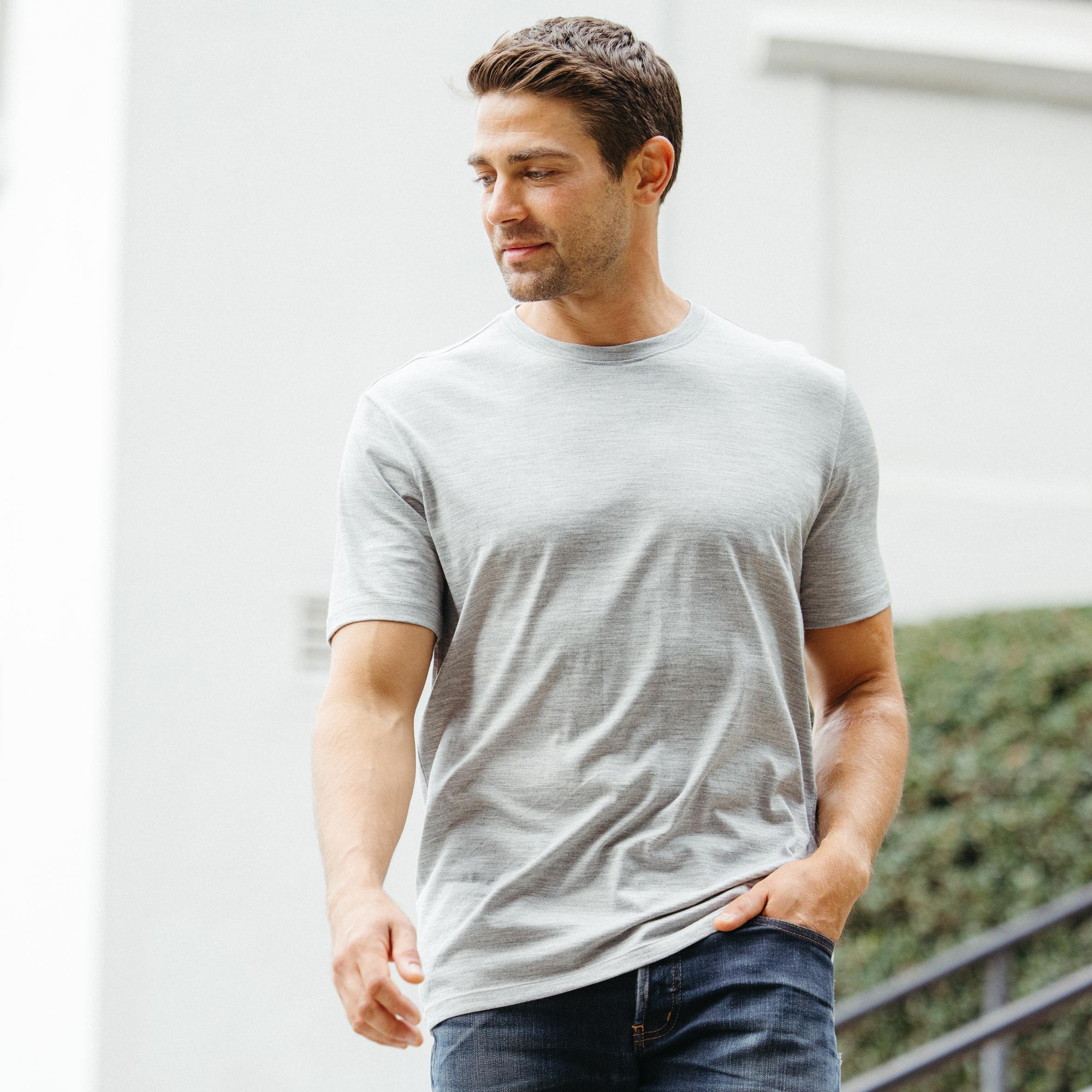 men's dress crew neck t shirts Dealworthy Crewneck T-Shirt, Men, S, White (3 ct)