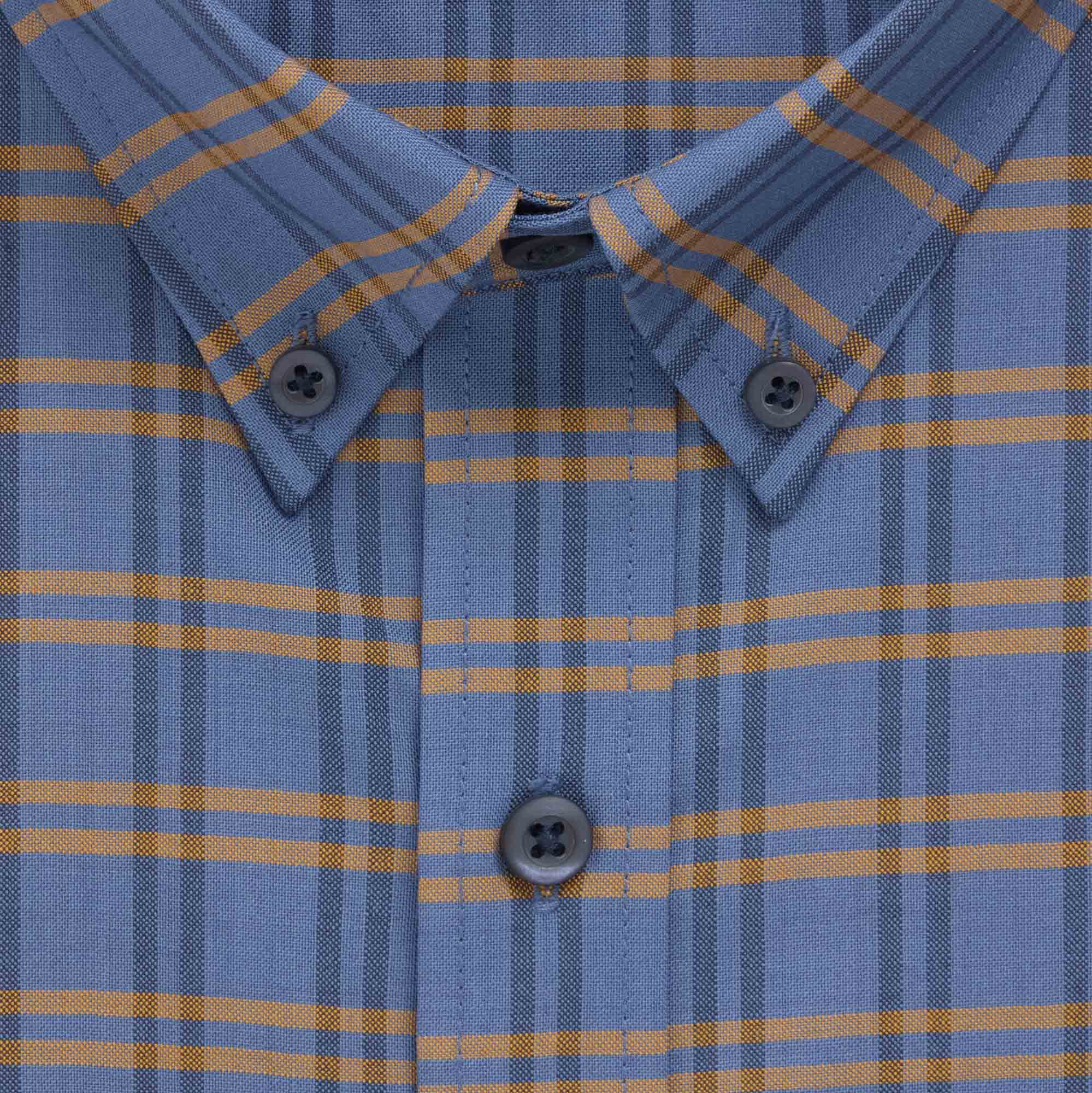 Chemise à Carreaux Navy & Coral Mudd - Taille XL Juniors, Manches Longues - Occasion Très Bon État