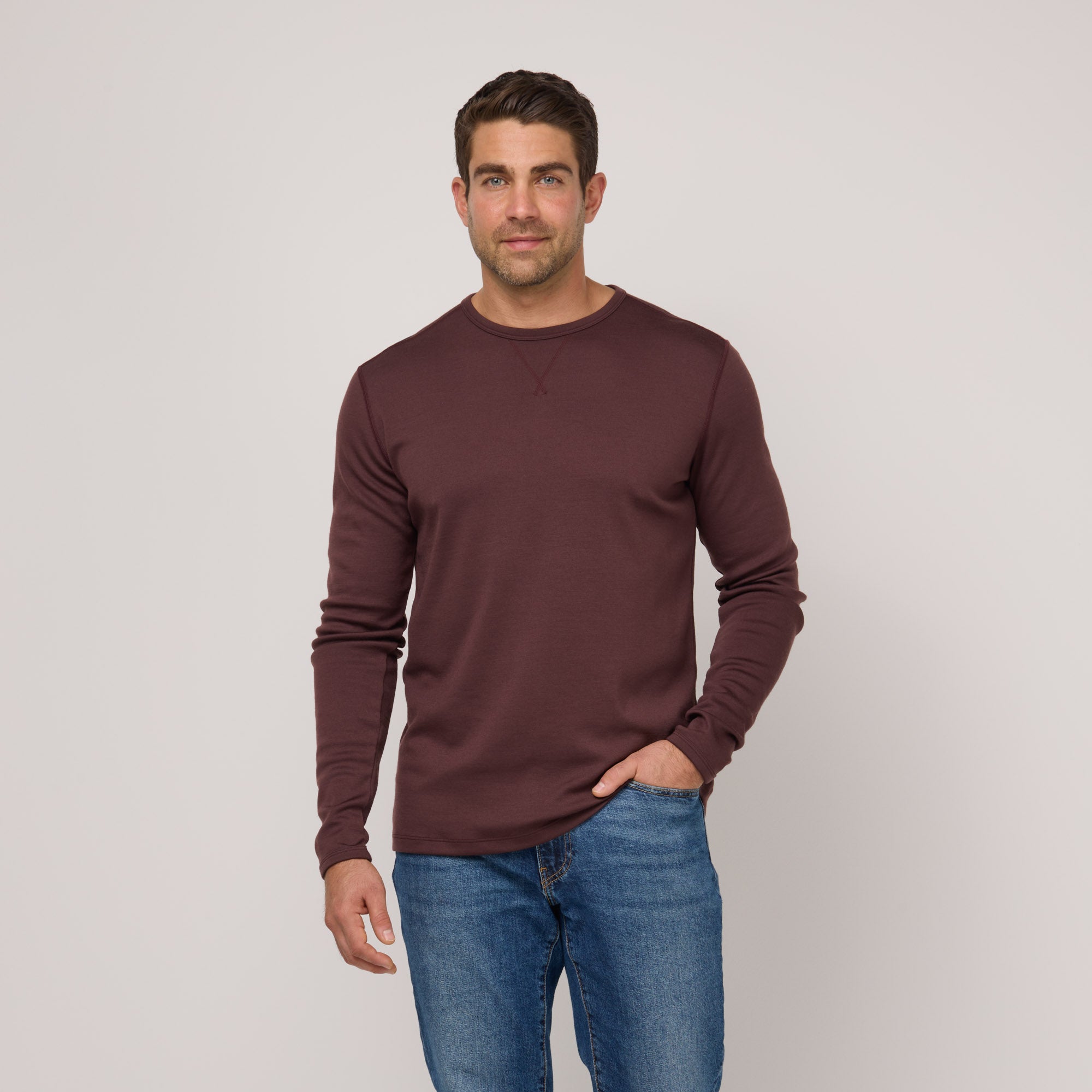 Merino Wool Interlock Sweatshirt | Umber Brown – Sweatshirts