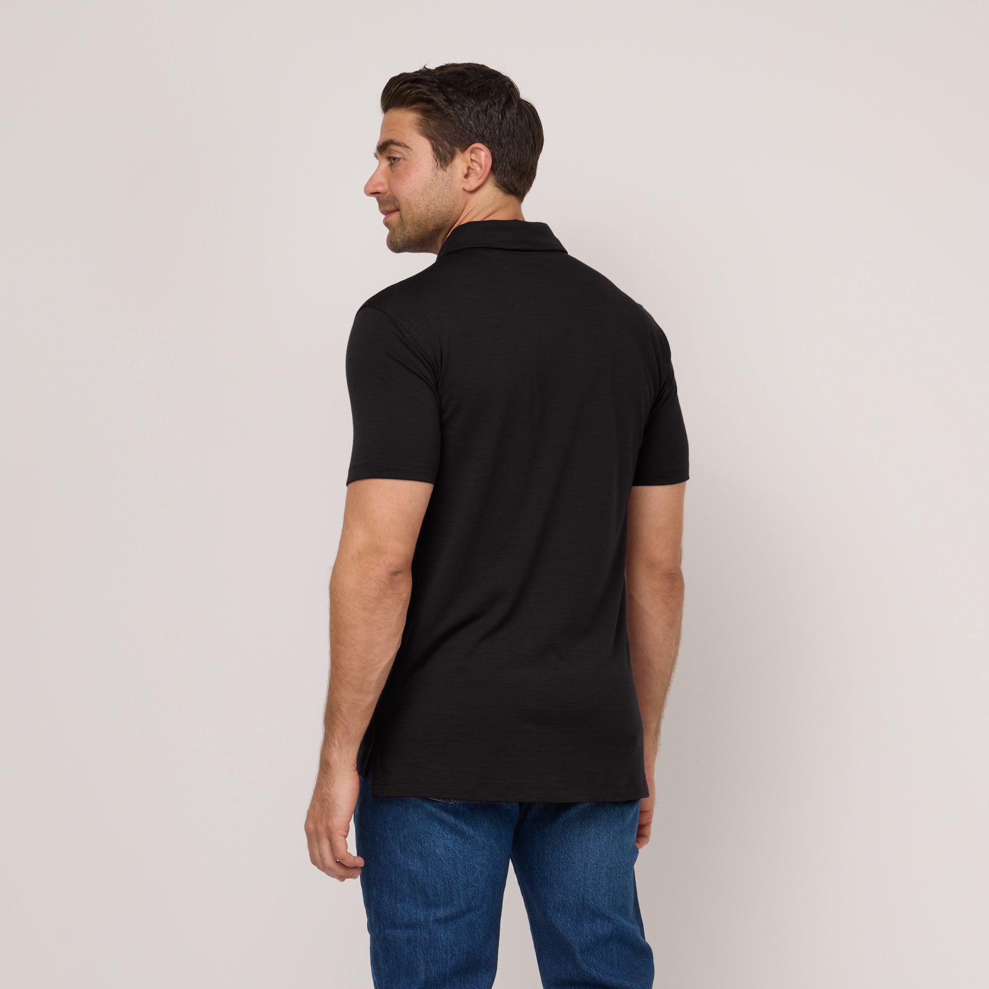 100% Merino Wool Polo | Black – Polo Shirts | Wool&Prince