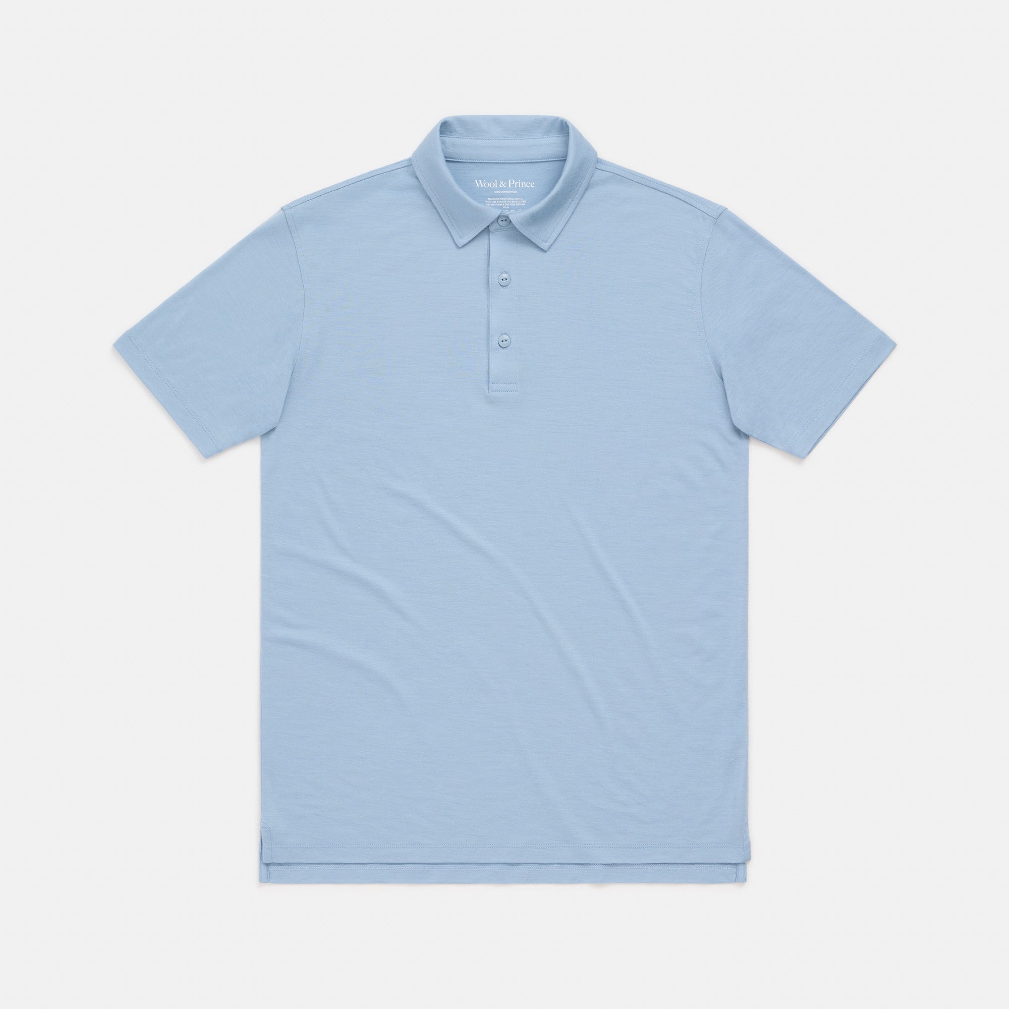100 merino wool polo light blue polo shirts wool prince
