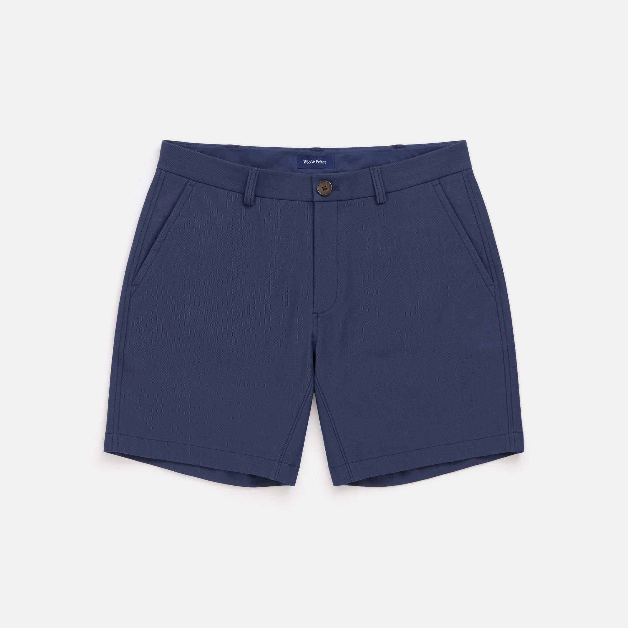 Merino Wool Stretch Canvas Shorts | Navy | Wool&Prince