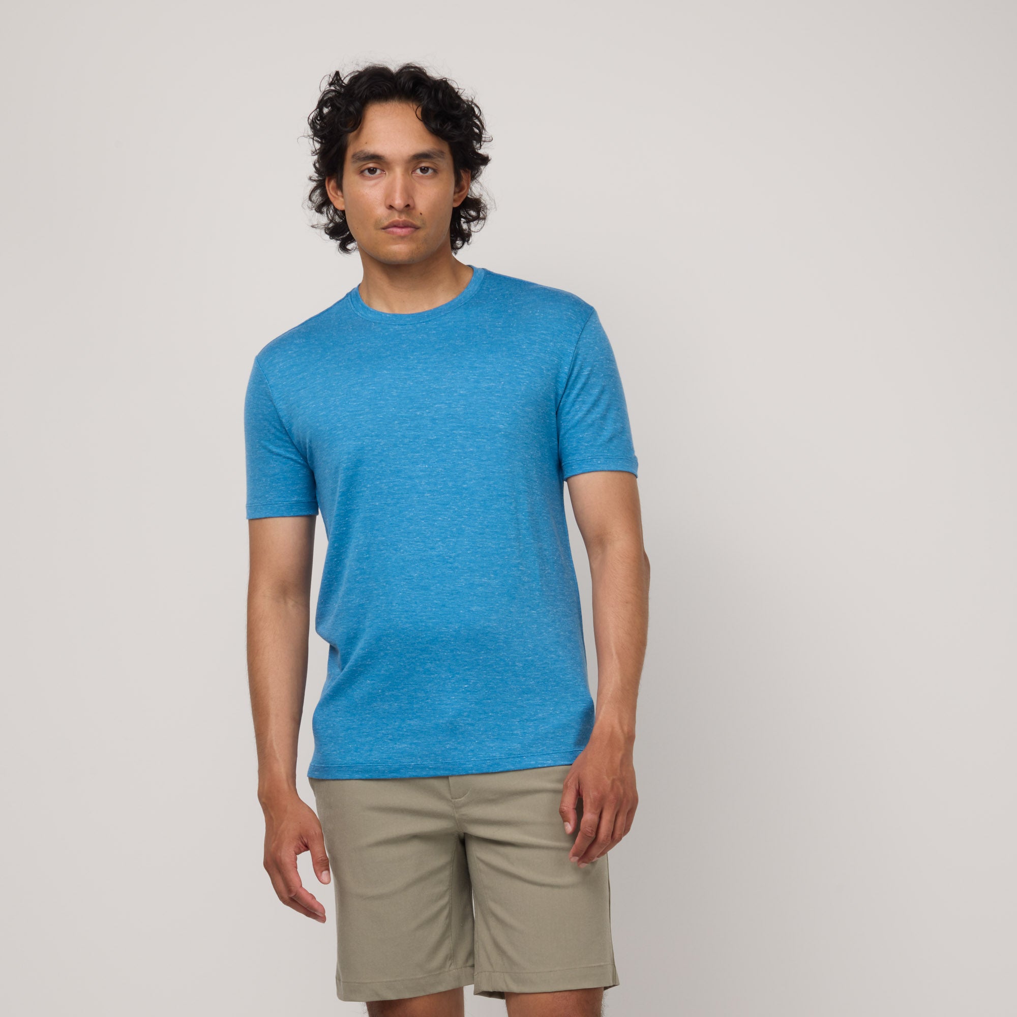 Wool Linen Crew Neck Tee