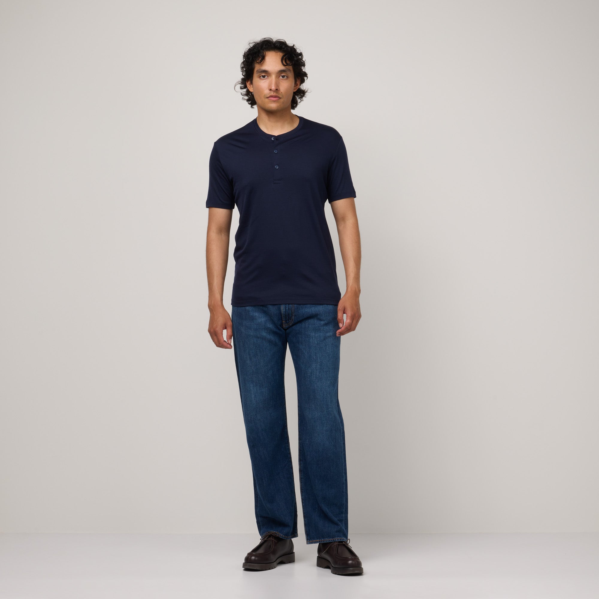 Merino Wool Short Sleeve Henley | Navy – Short Sleeve Henleys