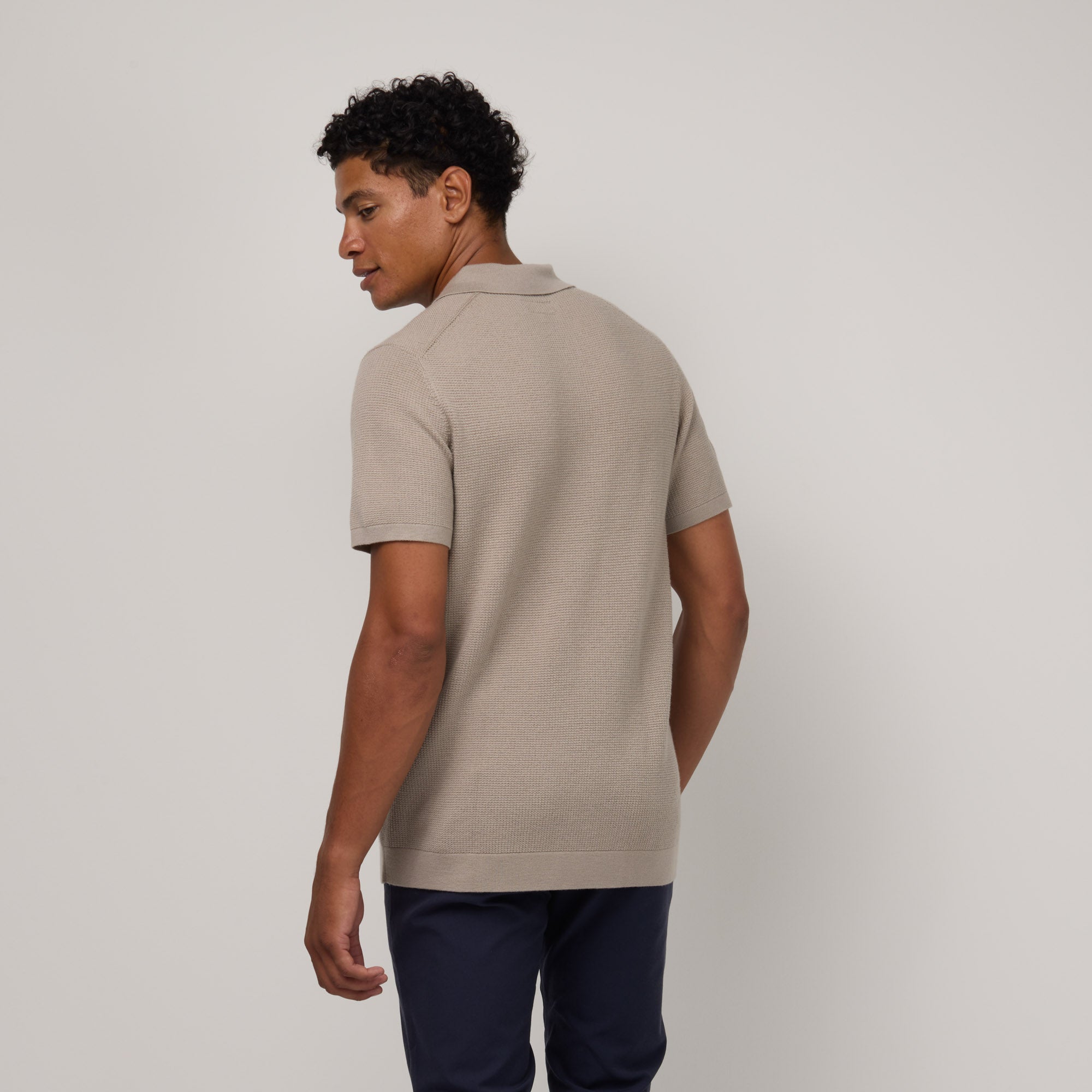 Merino Wool Sweater Polo | Clay | Wool&Prince