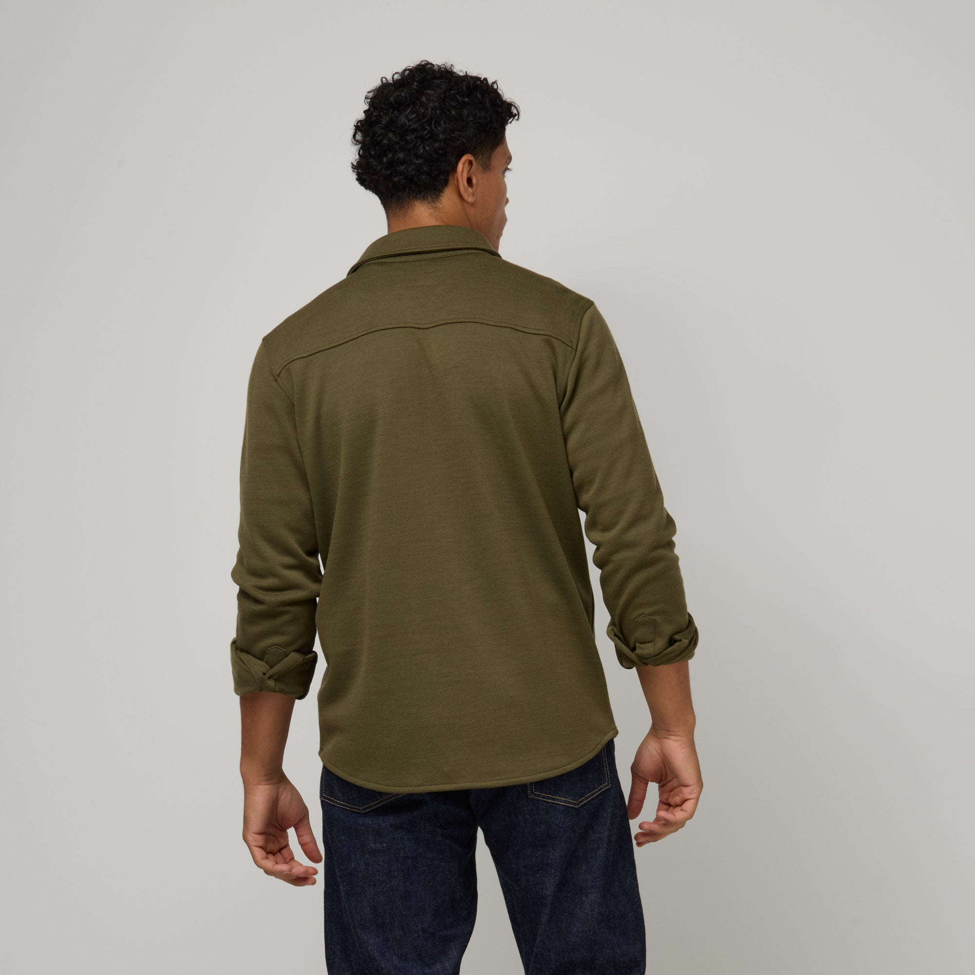 Midweight Pique Button-Down Shirt