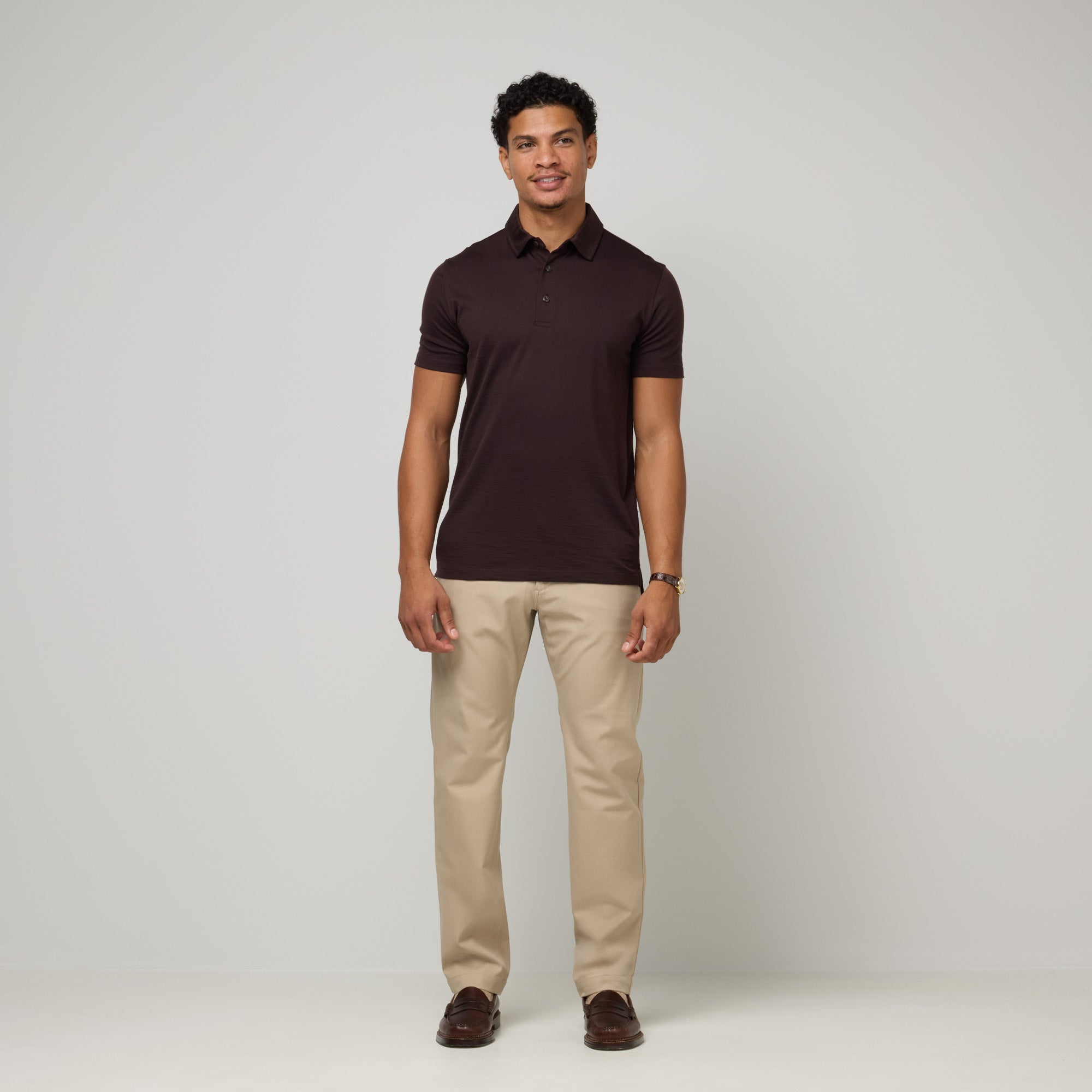Signature Merino Wool Polo | Espresso – Polo Shirts | Wool&Prince