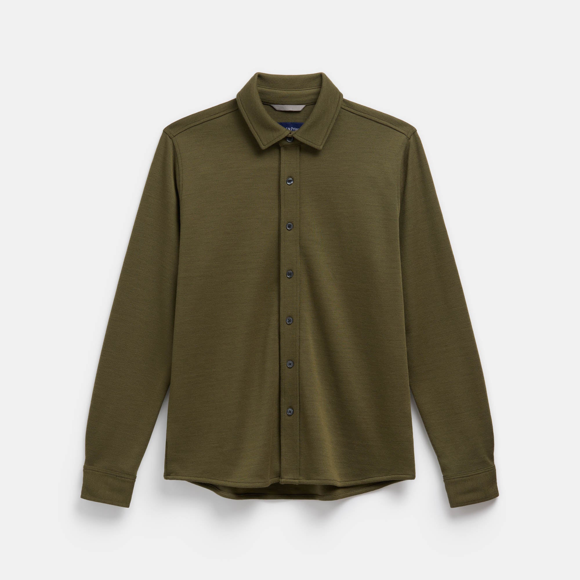 Midweight Pique Button-Down Shirt