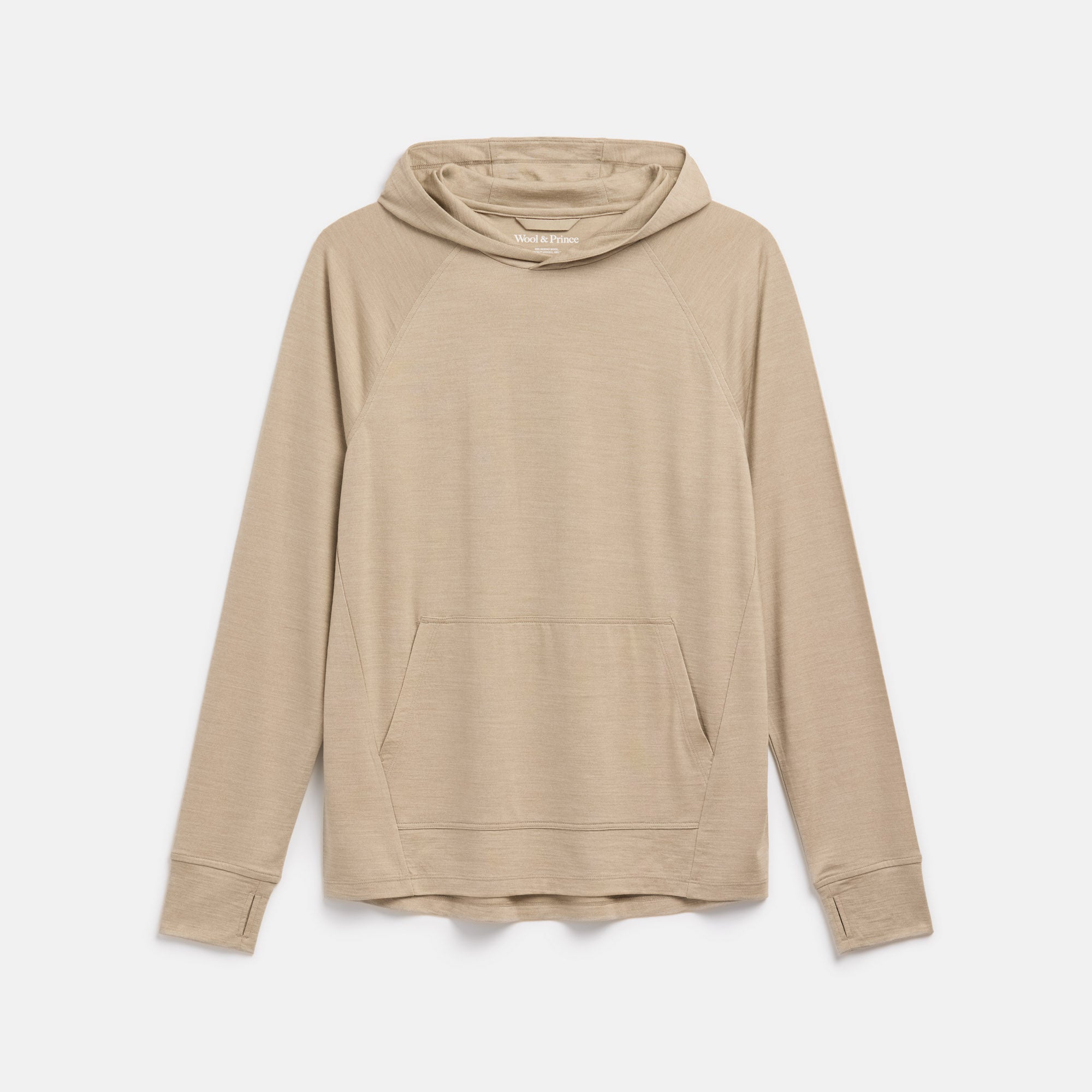 Merino Wool Tencel™ Sun Hoodie | Khaki Heather – Tencel Hoodies