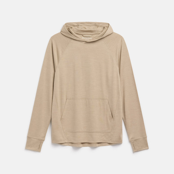 Merino Wool Tencel™ Sun Hoodie | Khaki Heather – Tencel Hoodies