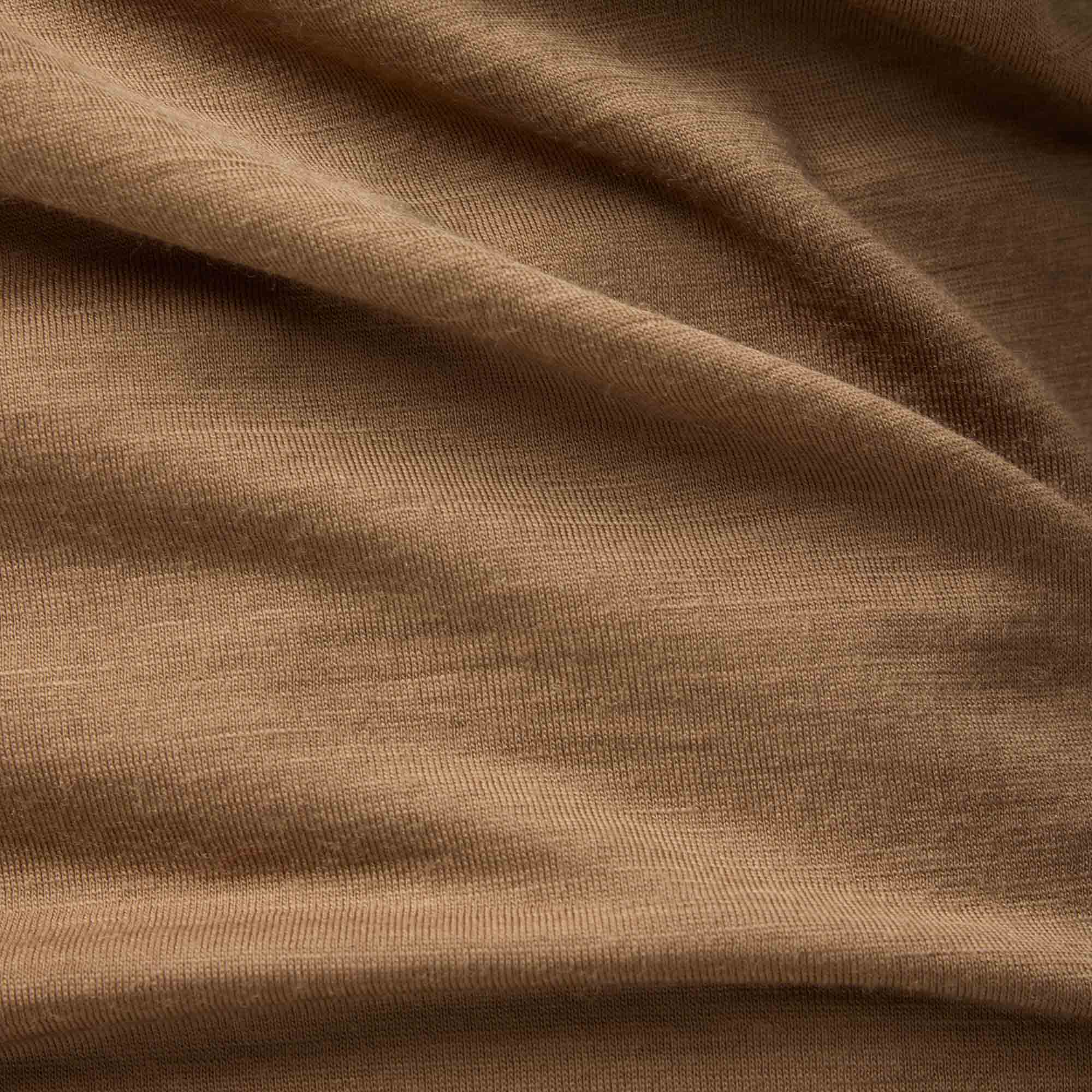 Detail of 100% merino wool fabric in Cedarwood
