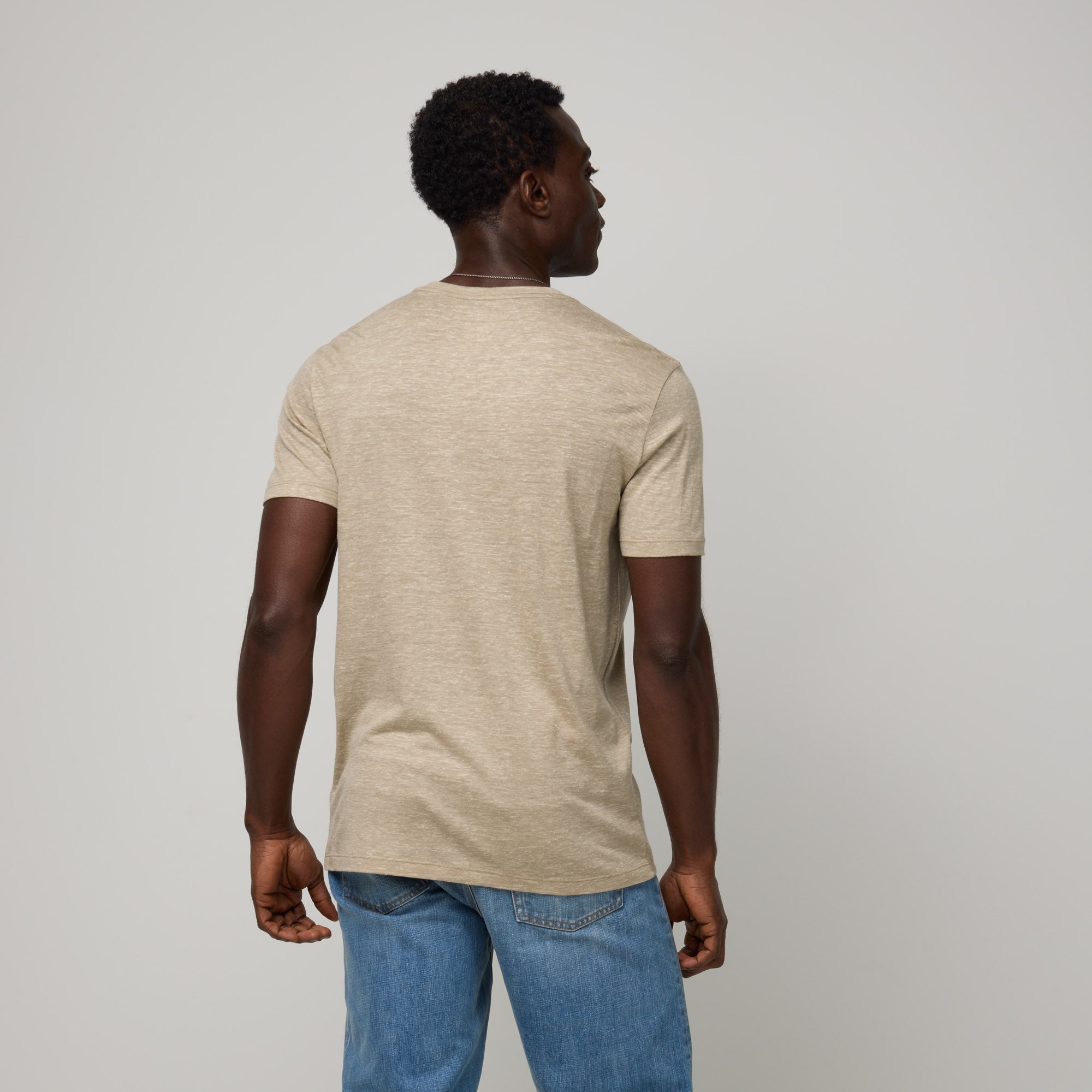Wool Linen Crew Neck Tee