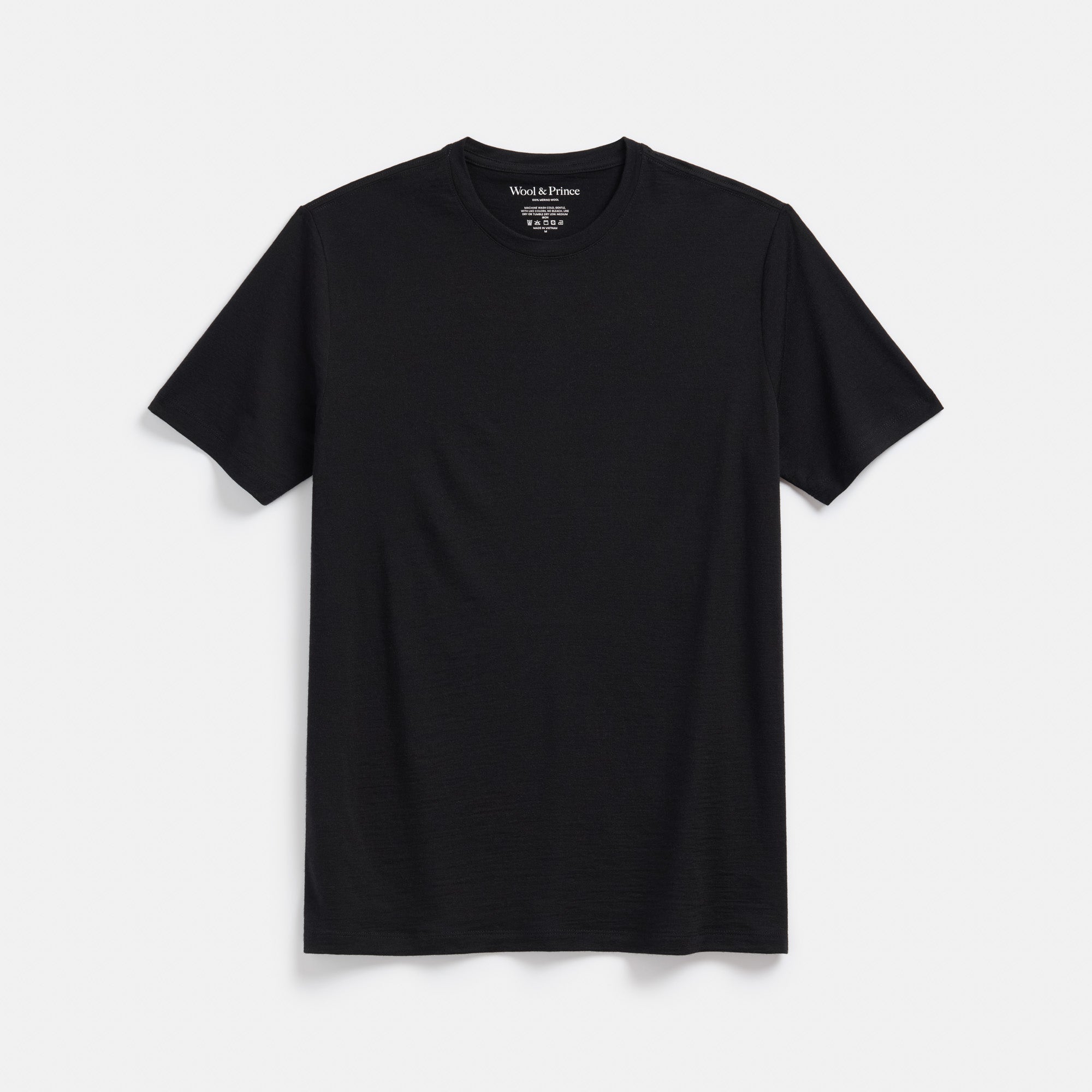 100% Merino Wool Crew Neck T-Shirt | Black – Crew Neck T-Shirts