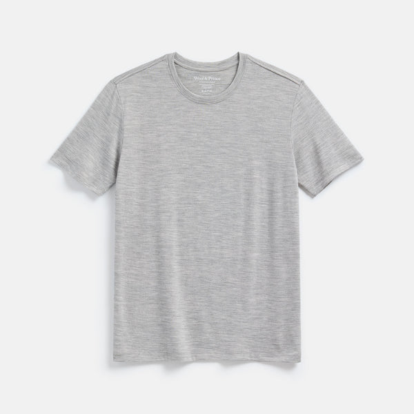 Merino Wool Crew Neck T-Shirt | Gray Heather – Crew Neck T-Shirts