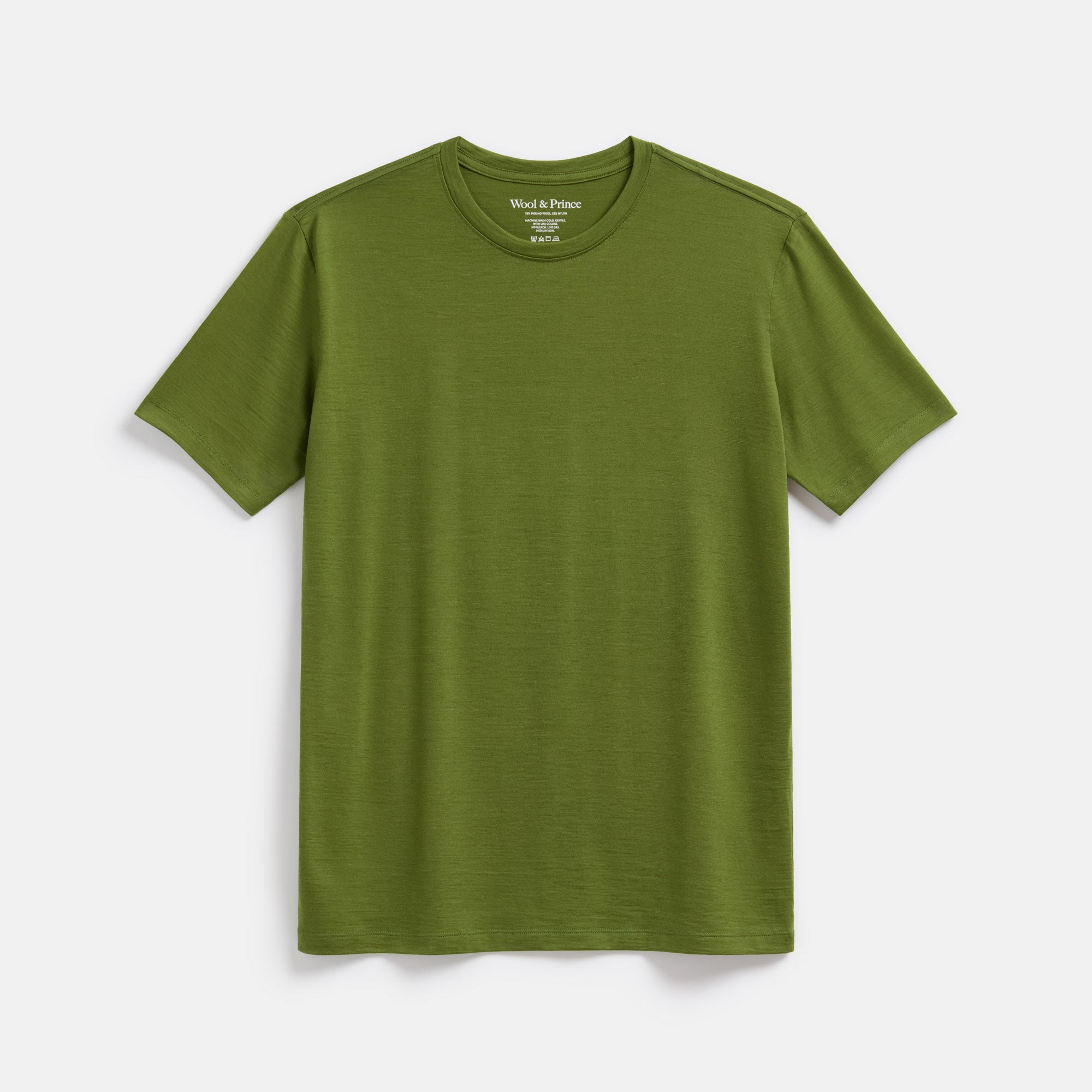 Signature Merino Wool Crew Neck T-Shirt | Moss Green – Crew Neck T