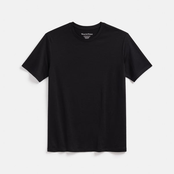 Merino Wool Crew Neck T-Shirt | Black – Crew Neck T-Shirts