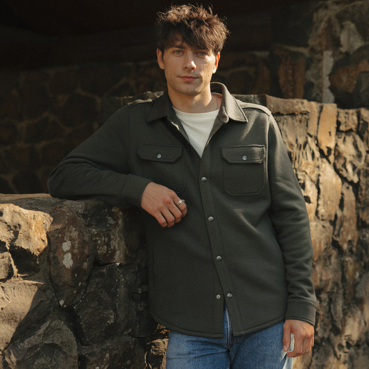 model-spec:Tristen is 6'2", and wears a size M