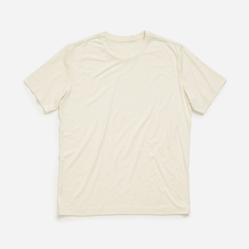 Merino Wool Crew Neck T-Shirt | Natural White | Wool&Prince