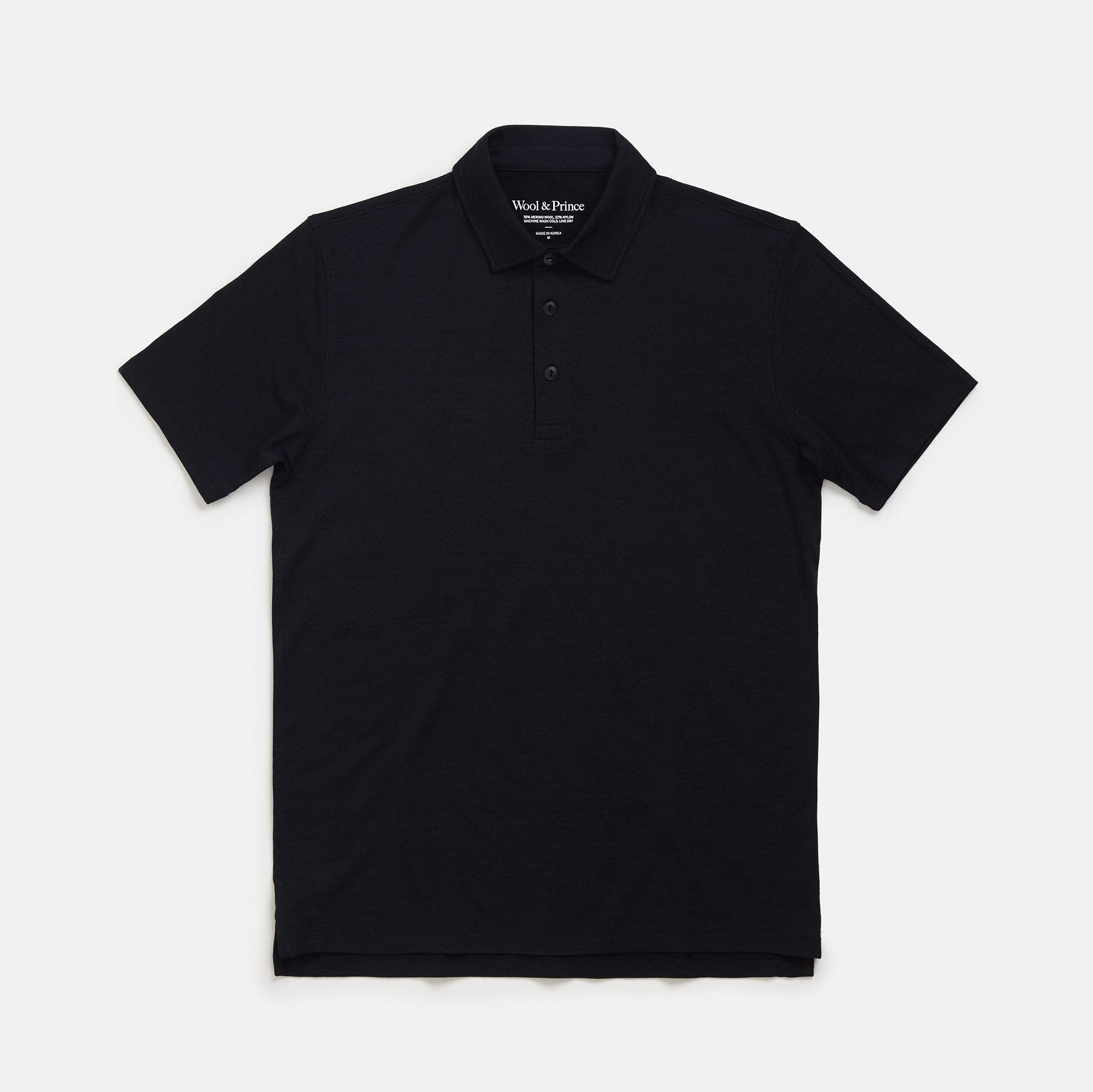 Merino Wool Polo | Black Black / M Merino Wool Polo | Black Black / M