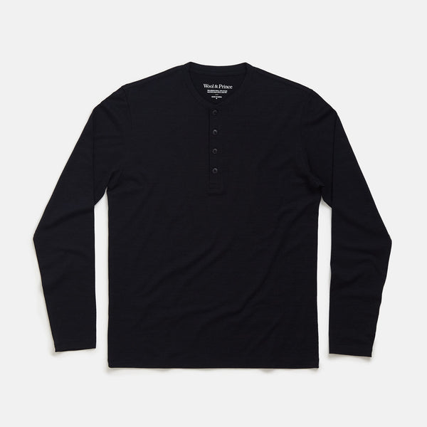 シンゾーン　MILITARY HENLEY PULLOVER BLACK 20171119_Wool_Prince2410-