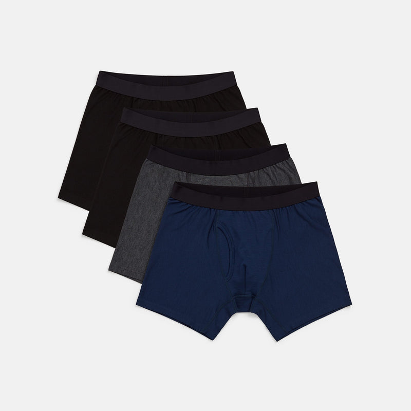 Men's 100% Merino Wool Boxer Brief Underwear Small / Black