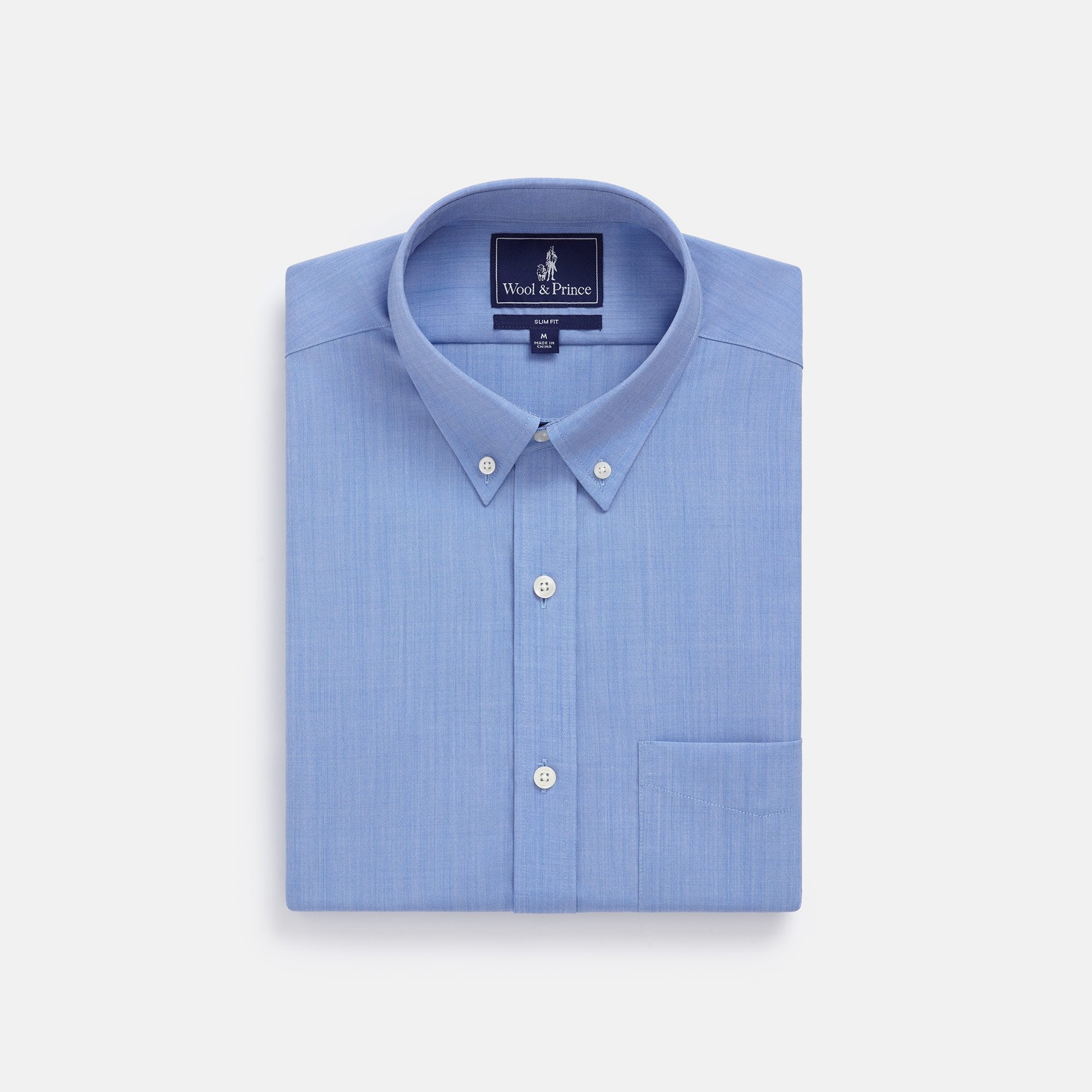 Merino Wool Button-Down Shirt | Blue Oxford Merino Wool Button-Down Shirt | Blue Oxford