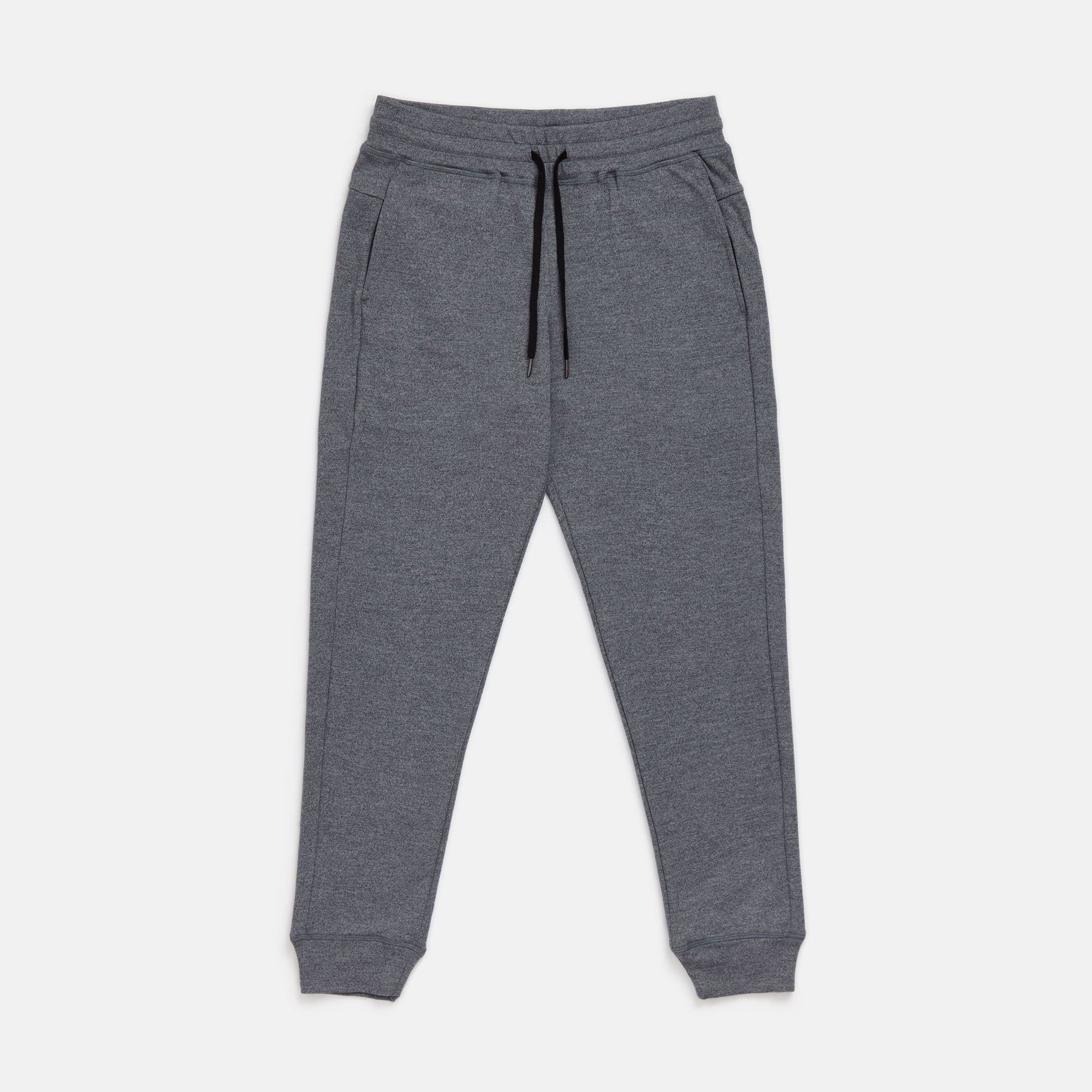 Merino Wool Interlock Knit Jogger, Charcoal Heather