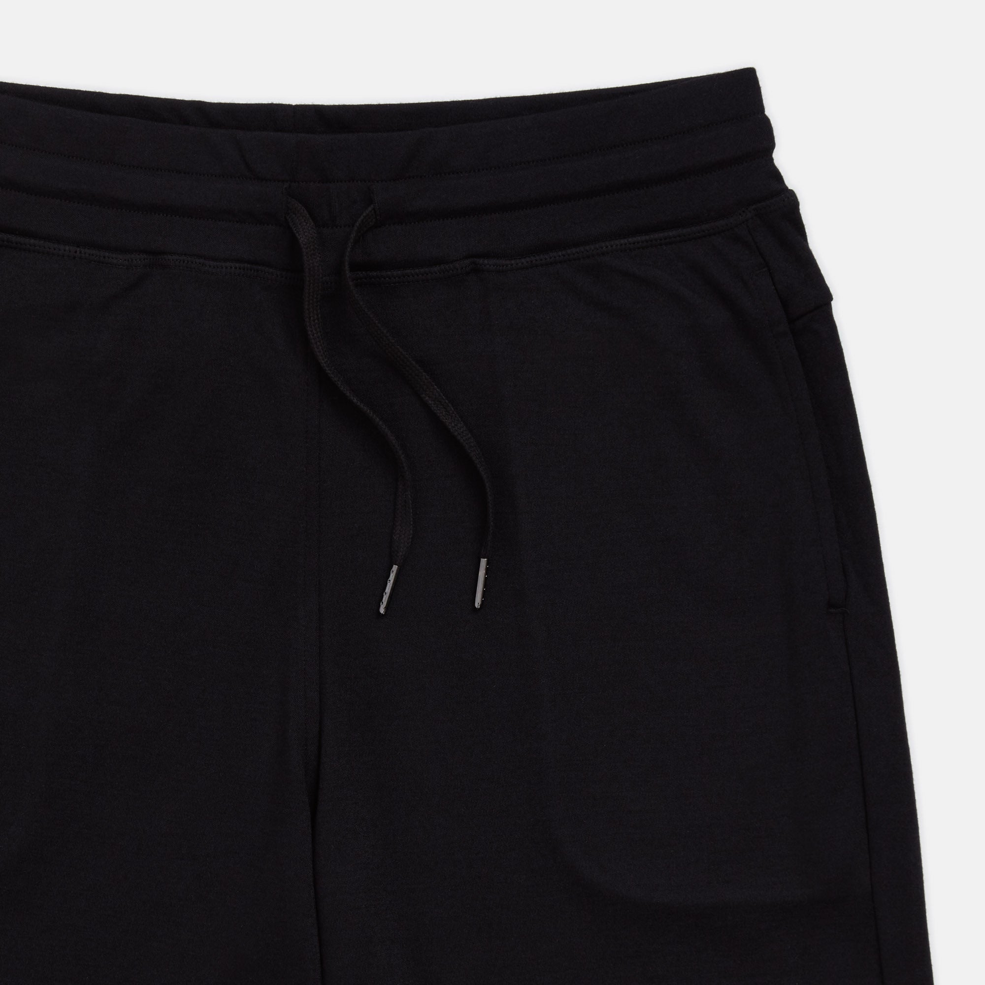 Merino Wool Interlock Knit Shorts | Black | Wool&Prince