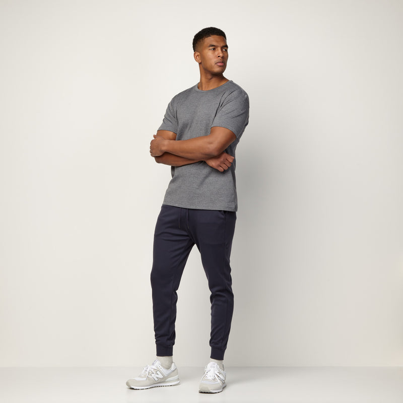 Wool&Prince | Interlock Knit Jogger - Black