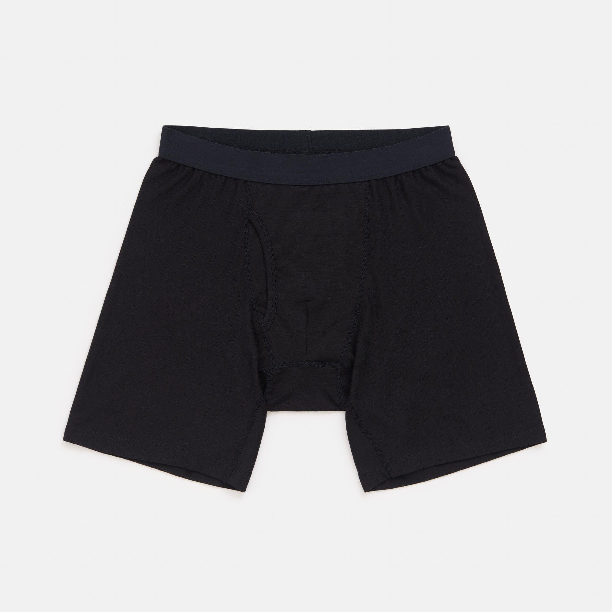 MERIWOOL Merino Wool Men's Boxer Brief Underwear - Black