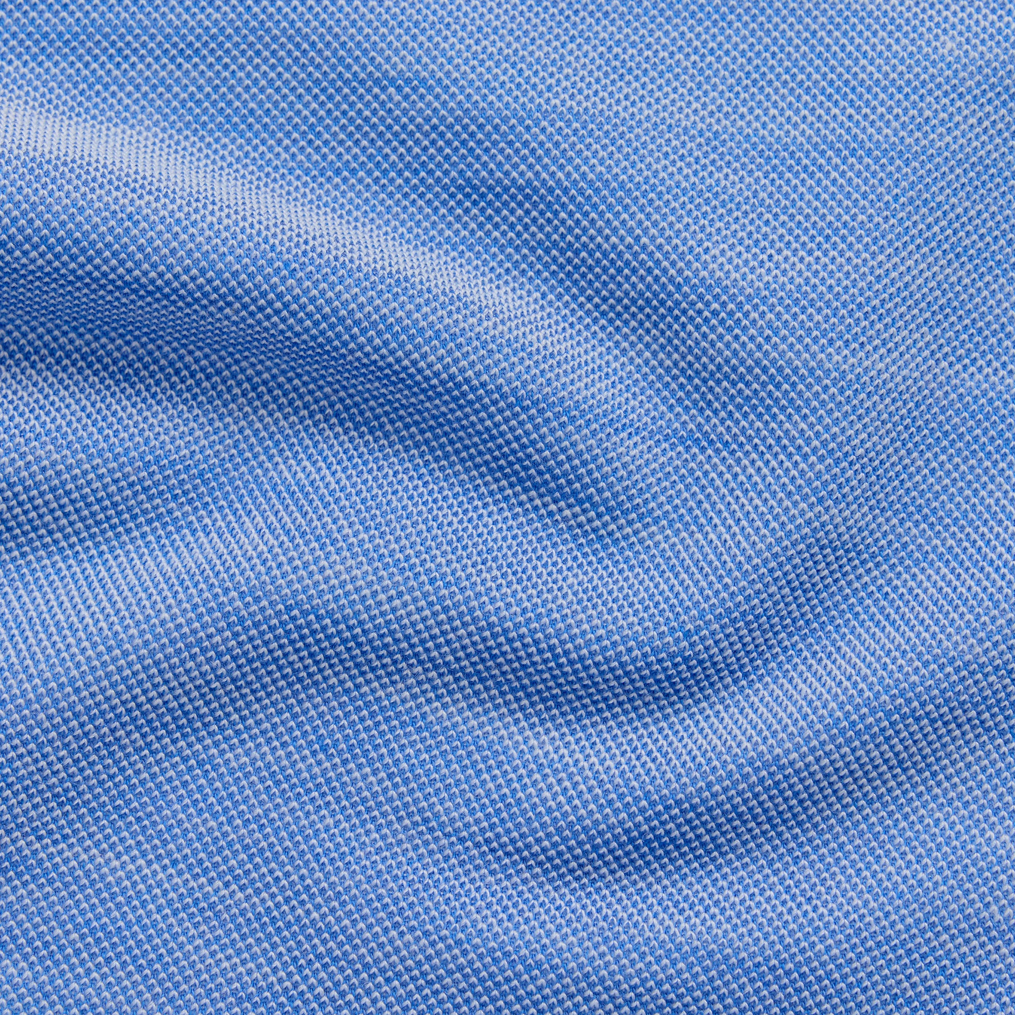 Merino Wool Pique Knit Button-down Shirt | Blue & White Birdseye – Knit ...
