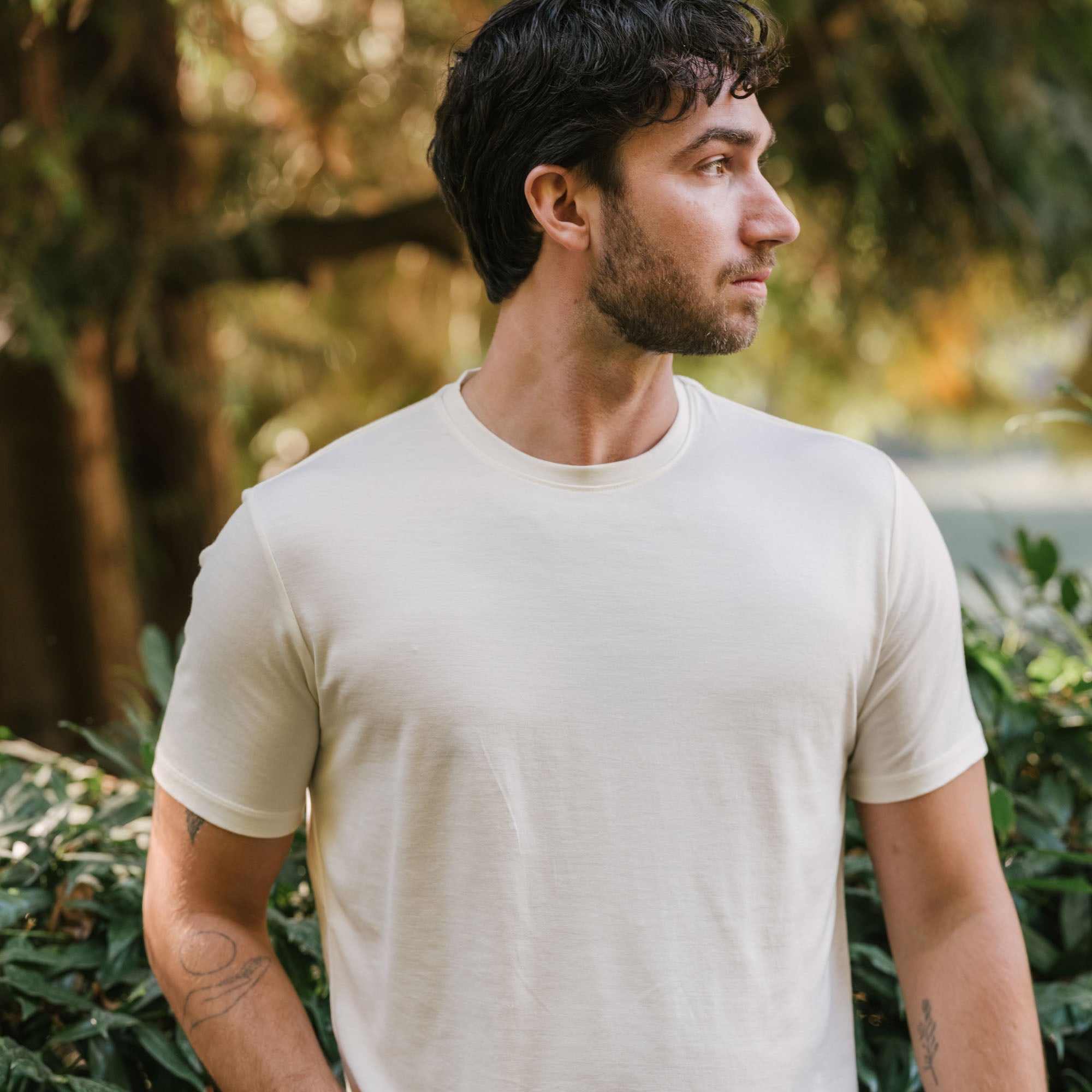 Merino Wool Crew Neck T-Shirt | Natural White – Crew Neck T-Shirts |  Wool&Prince